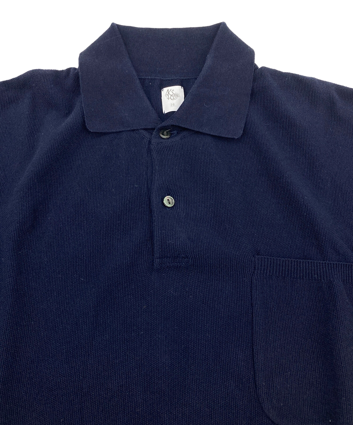 【タグ付き新品未使用】KAPTAIN SUNSHINE 長袖Tシャツ 濃紺 中古・古着通販】KAPTAIN SUNSHINE (キャプテンサンシャイン) ポロ