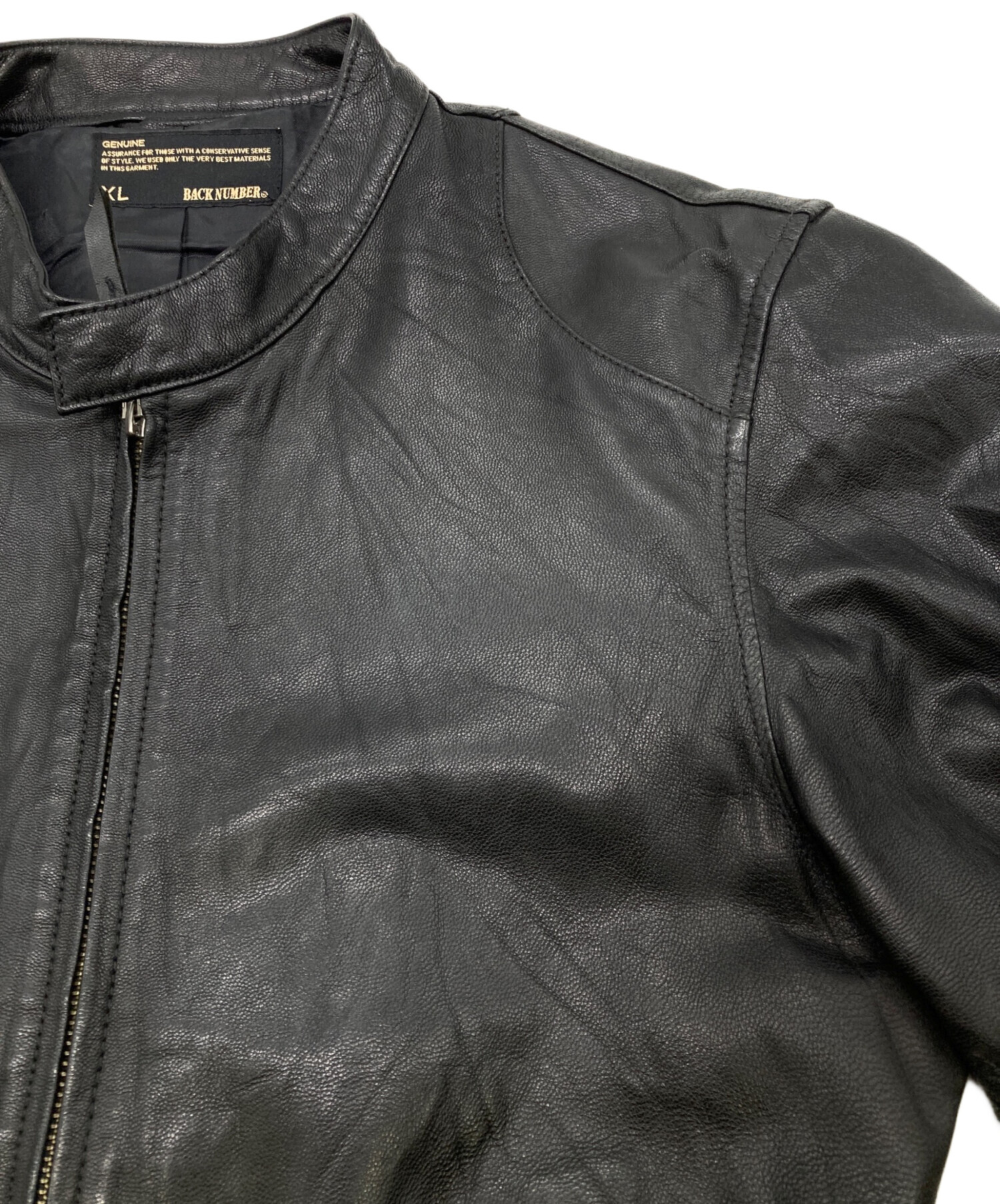完売！BACK NUMBER 羊革 ライダース ジャケット バックナンバー XL 中古・古着通販】BACK NUMBER (バックナンバー) レザージャケット