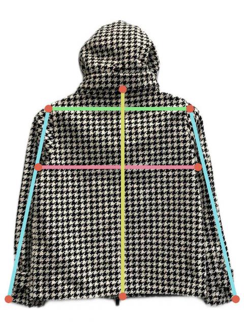 Herno新品エクラ掲載ヘルノ千鳥柄ノーカラージャケットフォーマル入学セレモニー 中古・古着通販】HERNO (ヘルノ) 千鳥格子 フーデットジャケット
