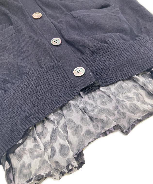 中古・古着通販】sacai (サカイ) レイヤードカーディガン ネイビー
