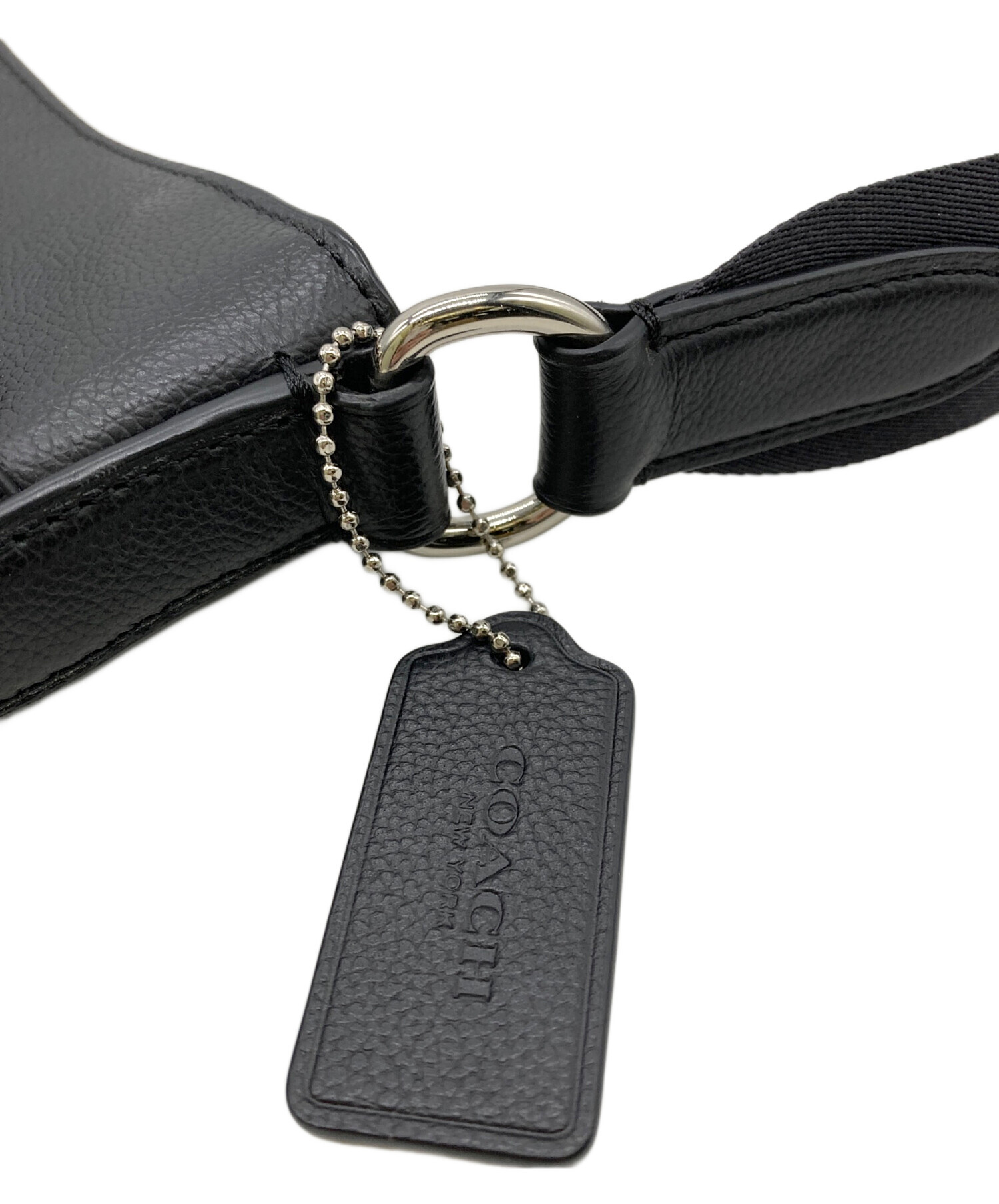 新品未使用 COACH ショルダーバッグ 正規品 付属品完備 中古・古着通販】COACH (コーチ) レザーショルダーバッグ ブラック