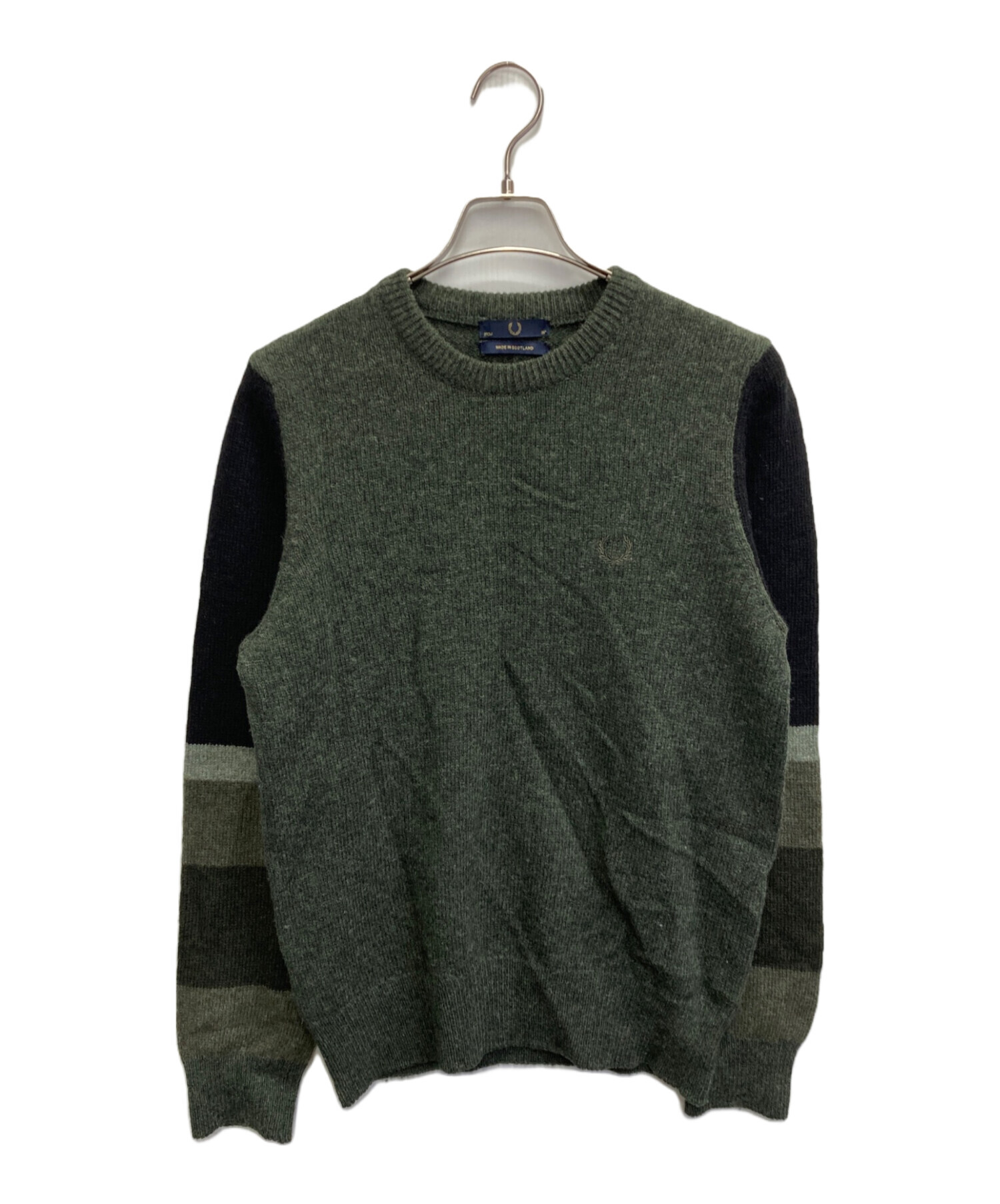 中古・古着通販】FRED PERRY (フレッドペリー) ウールニット グリーン