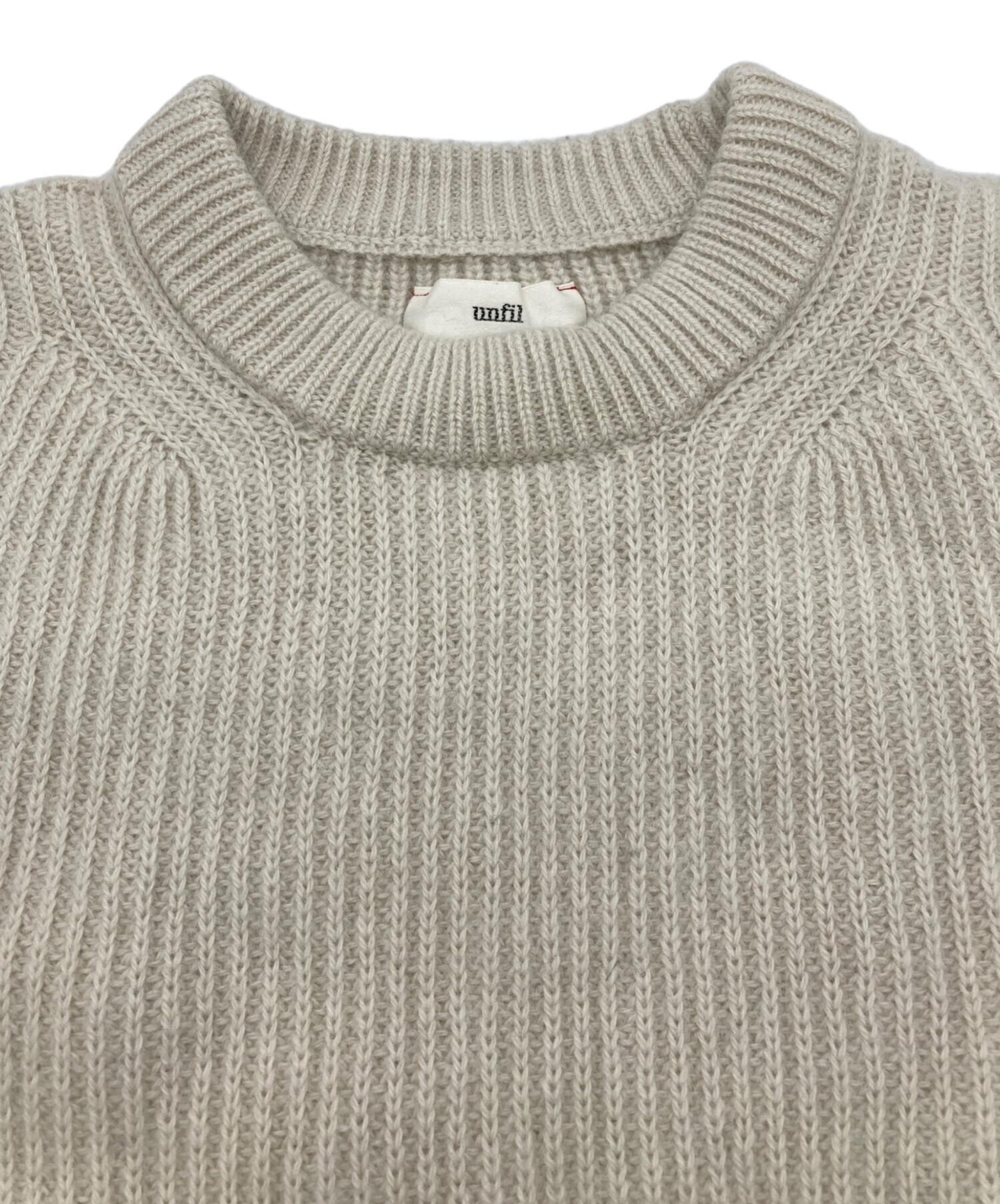 unfil アンフィル ニット・セーター 1(S位) クリーム 【古着】【中古】 unfil - unfil アンフィル ニット・セーター 1(S位) クリーム 【古着