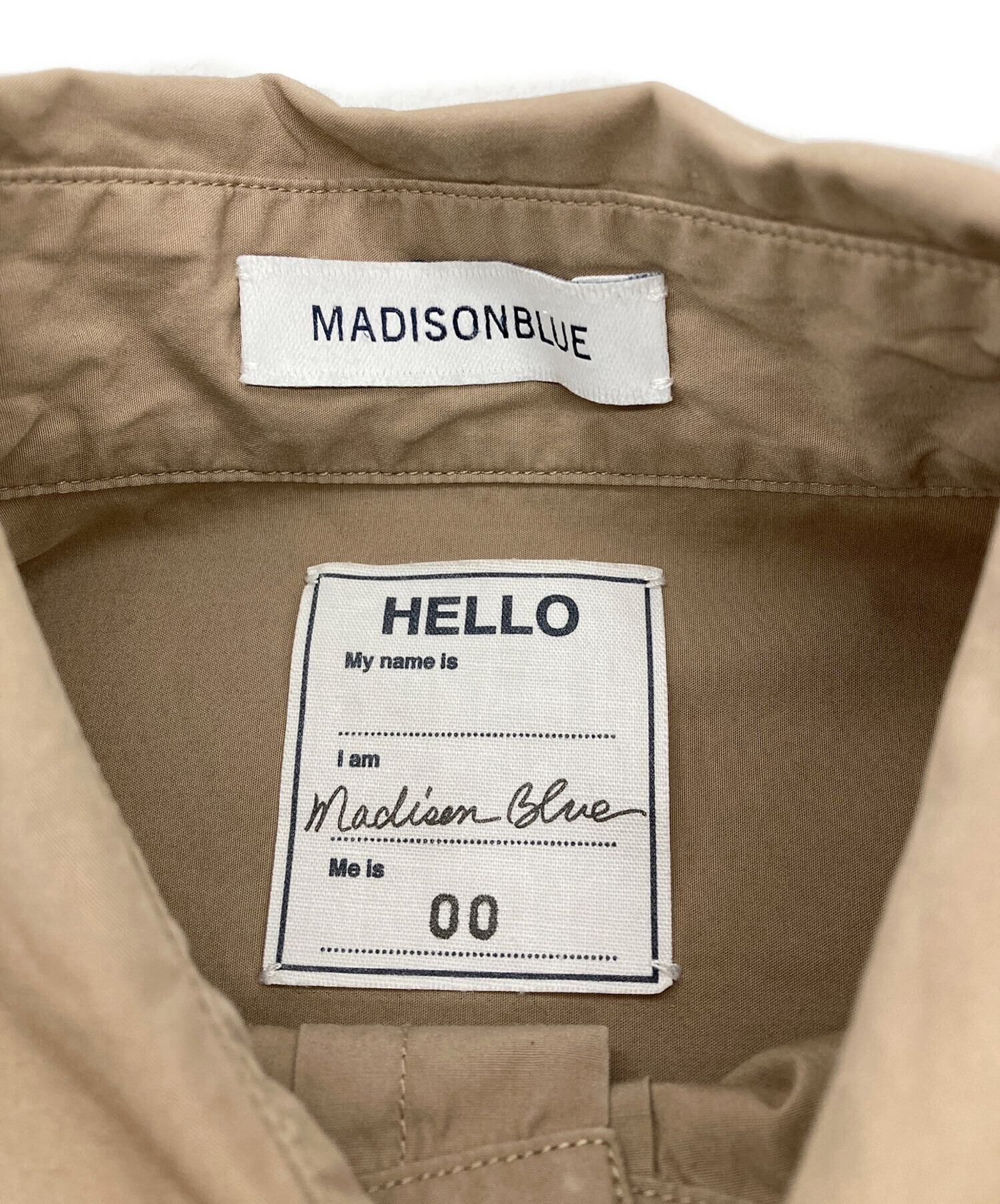 マディソンブルーコットンシャツ ライトBROWN　00サイズ 中古・古着通販】MADISON BLUE (マディソンブルー) Jブラッドリー