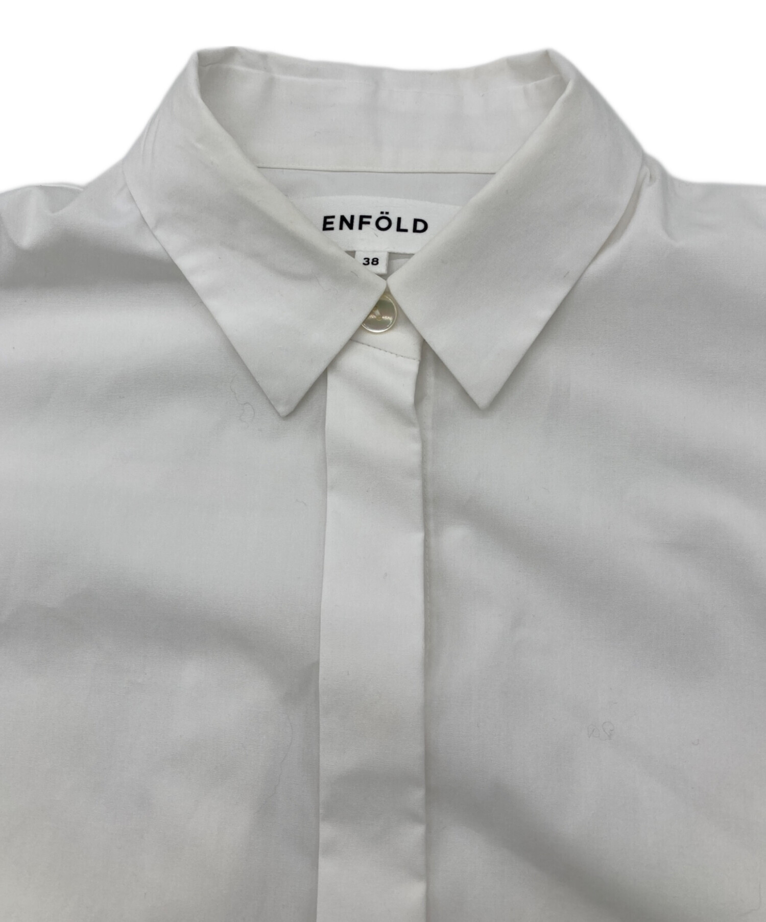 ENFOLD エンフォルド ブラウス M 白 【古着】【中古】【送料無料】 ENFOLD - ENFOLD エンフォルド ブラウス M 白 【古着】【中古】【送料