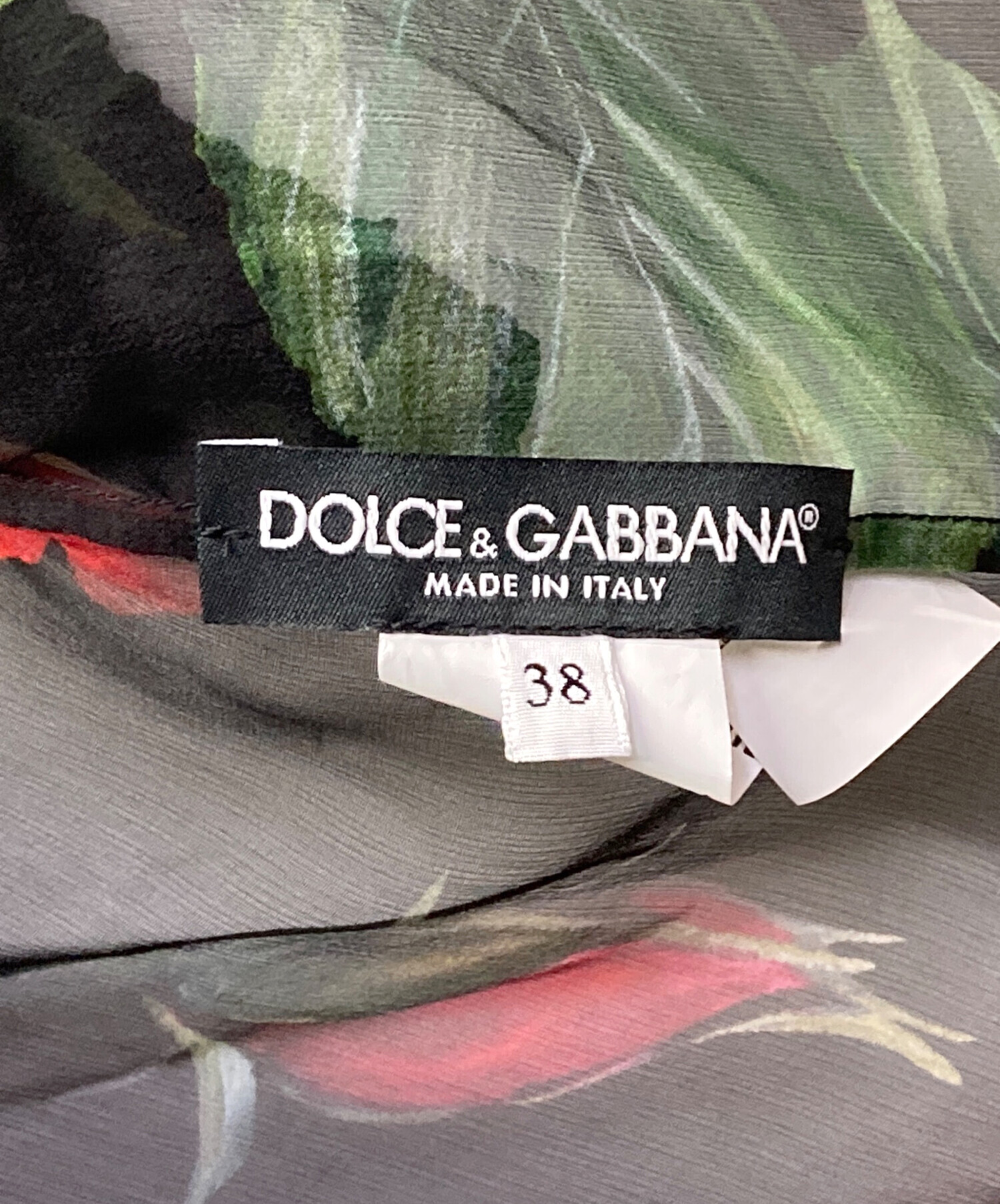 DOLCE&amp;GABBANA 未使用 シルク フローラルボウタイブラウス 38 DOLCE&GABBANA - 未使用☆DOLCE＆GABBANA☆シルク☆ボウタイ
