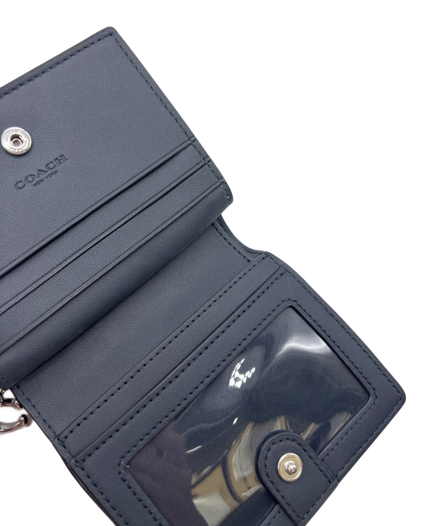 中古・古着通販】COACH (コーチ) 2つ折り財布 ブルー｜ブランド・古着