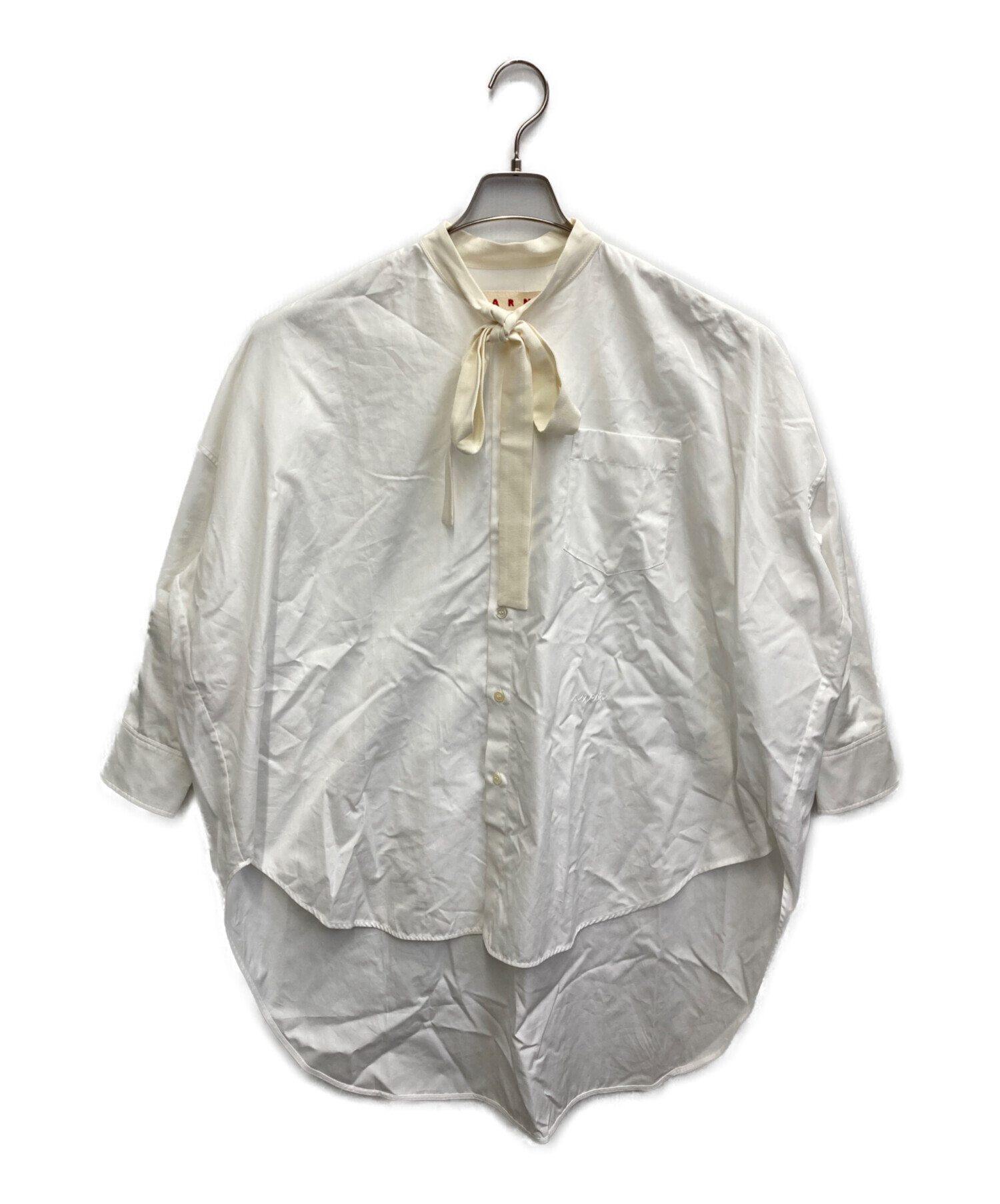 中古・古着通販】MARNI (マルニ) ボウタイコットンシャツ ホワイト 