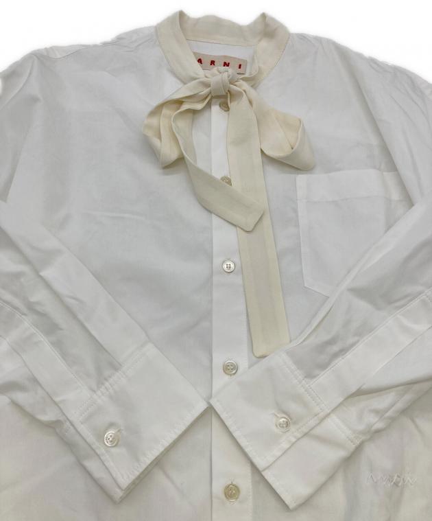 中古・古着通販】MARNI (マルニ) ボウタイコットンシャツ ホワイト
