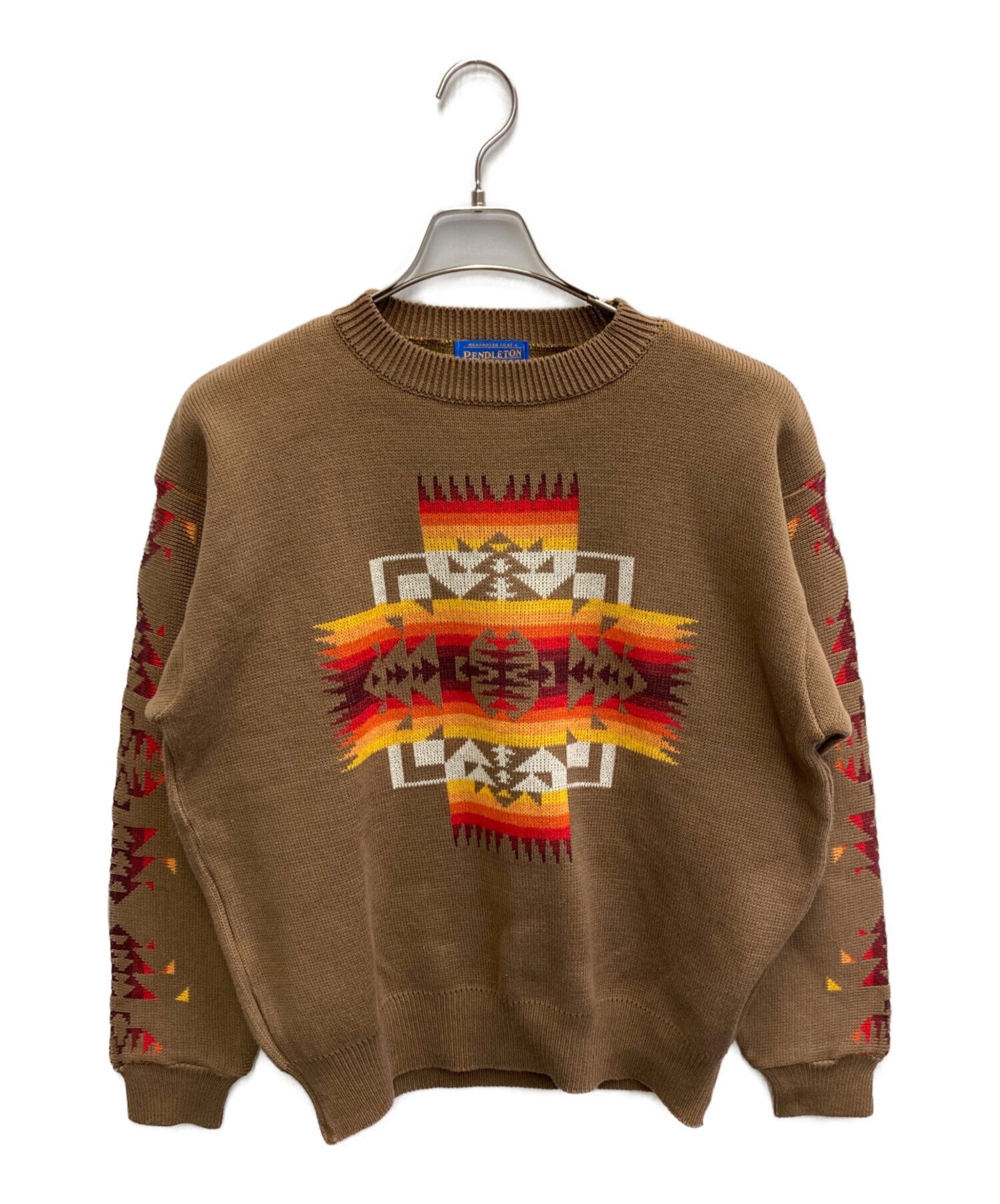 最終売切　1940年代　ビンテージ　ペンドルトン　チマヨ　ナバホ　ネイティブ 中古・古着通販】PENDLETON (ペンドルトン) ネイティブ柄ニット