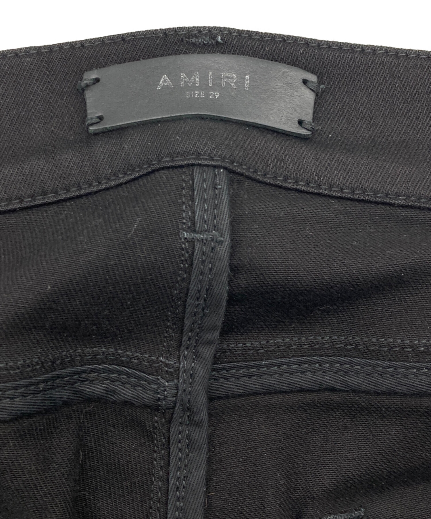 (希少初期モデル)AMIRI スキニーデニムパンツ 29 ブラック ダメージ加工 中古・古着通販】AMIRI (アミリ) MX1ダメージスキニーデニムパンツ