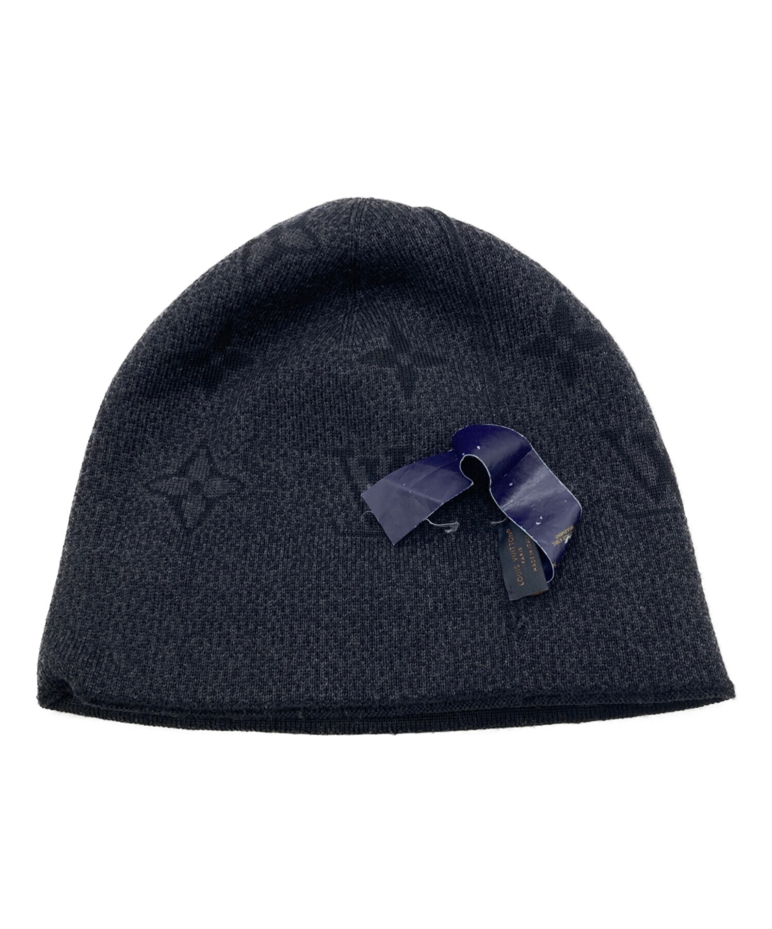 LOUIS VUITTON ニット帽 ビーニー モノグラム エクリプス 黒 中古・古着通販】LOUIS VUITTON (ルイ ヴィトン) マイ・モノグラム