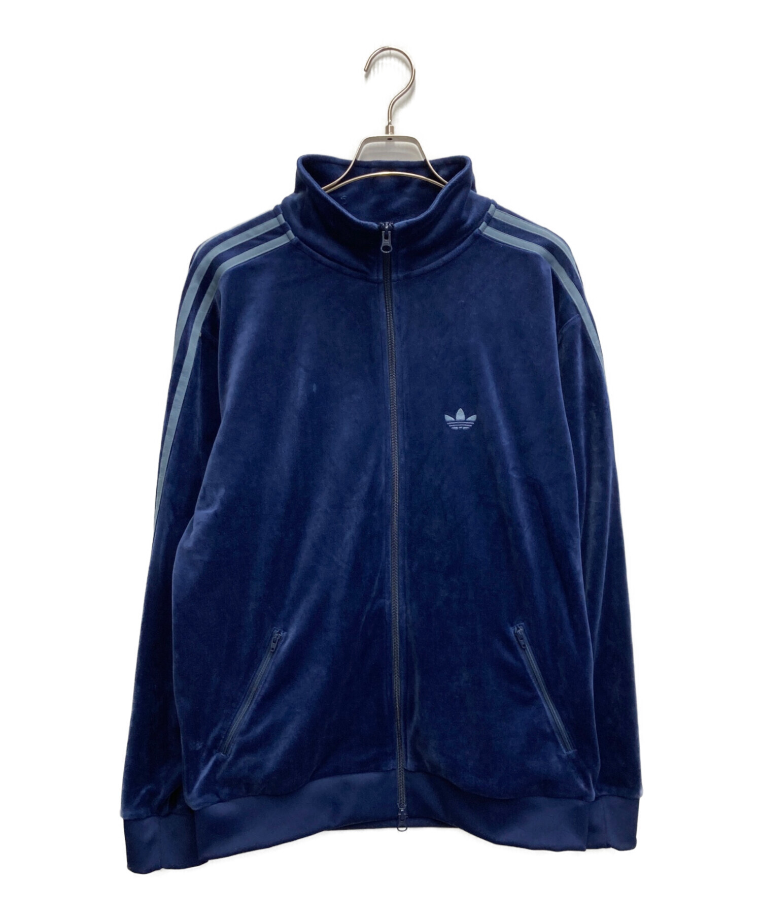  Originals ベロア トラックジャケット ネイビー 中古・古着通販】adidas (アディダス) ベロア トラックジャケット