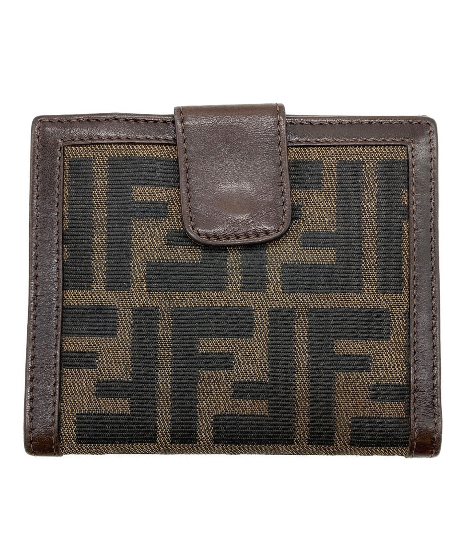 中古・古着通販】FENDI (フェンディ) ズッカ柄2つ折り財布 ブラウン