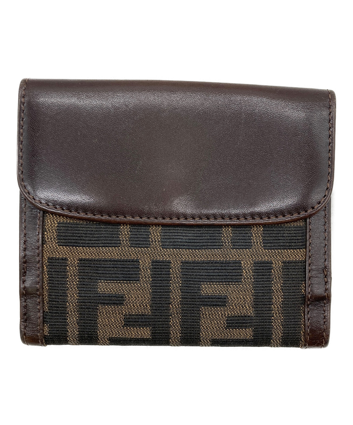 中古・古着通販】FENDI (フェンディ) ズッカ柄2つ折り財布 ブラウン