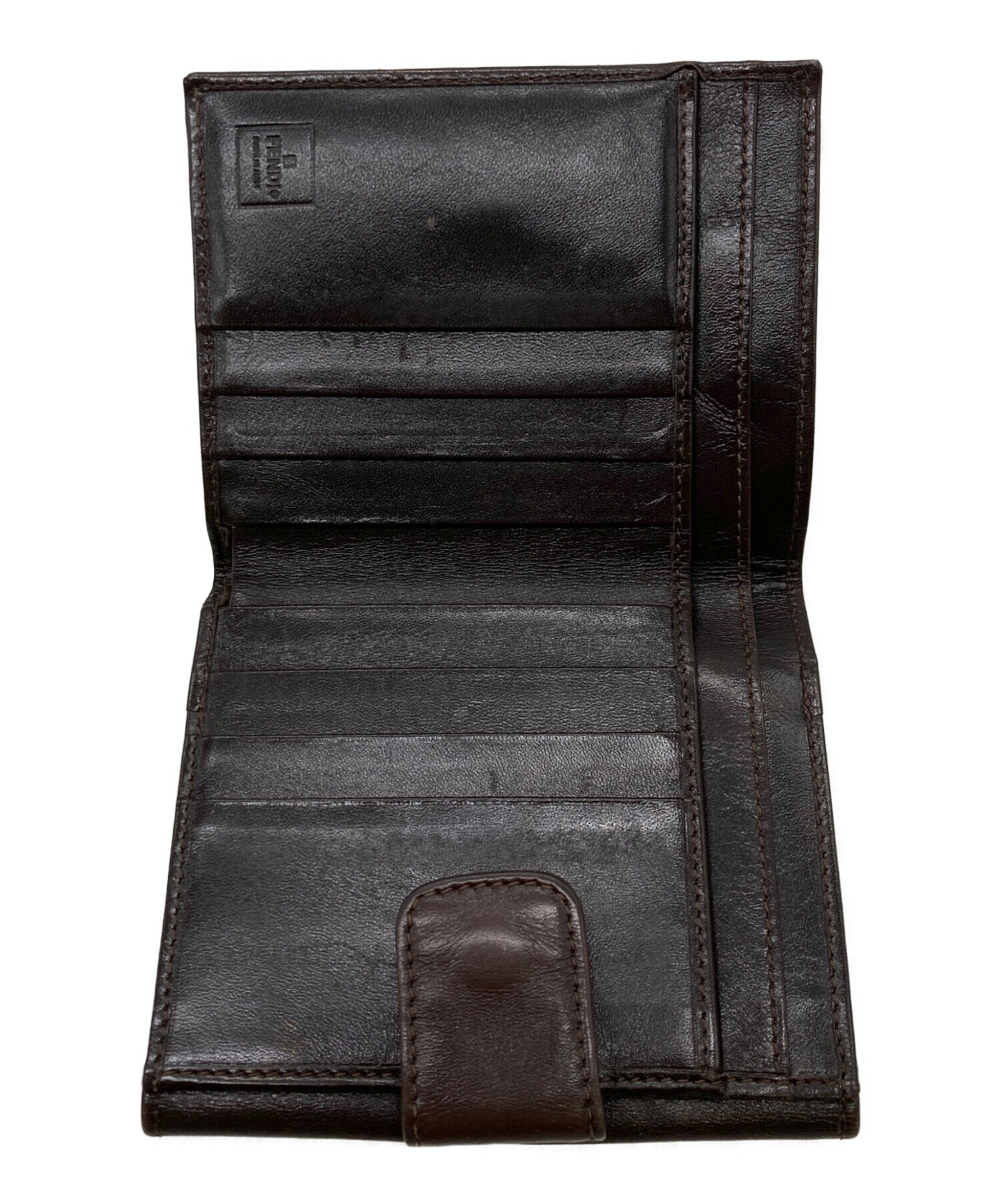 中古・古着通販】FENDI (フェンディ) ズッカ柄2つ折り財布 ブラウン
