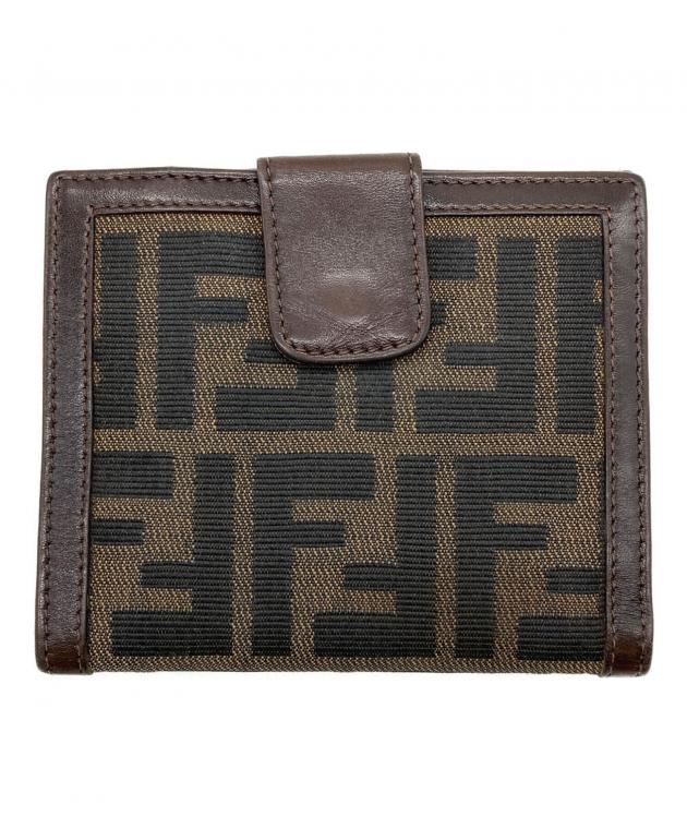 中古・古着通販】FENDI (フェンディ) ズッカ柄2つ折り財布 ブラウン