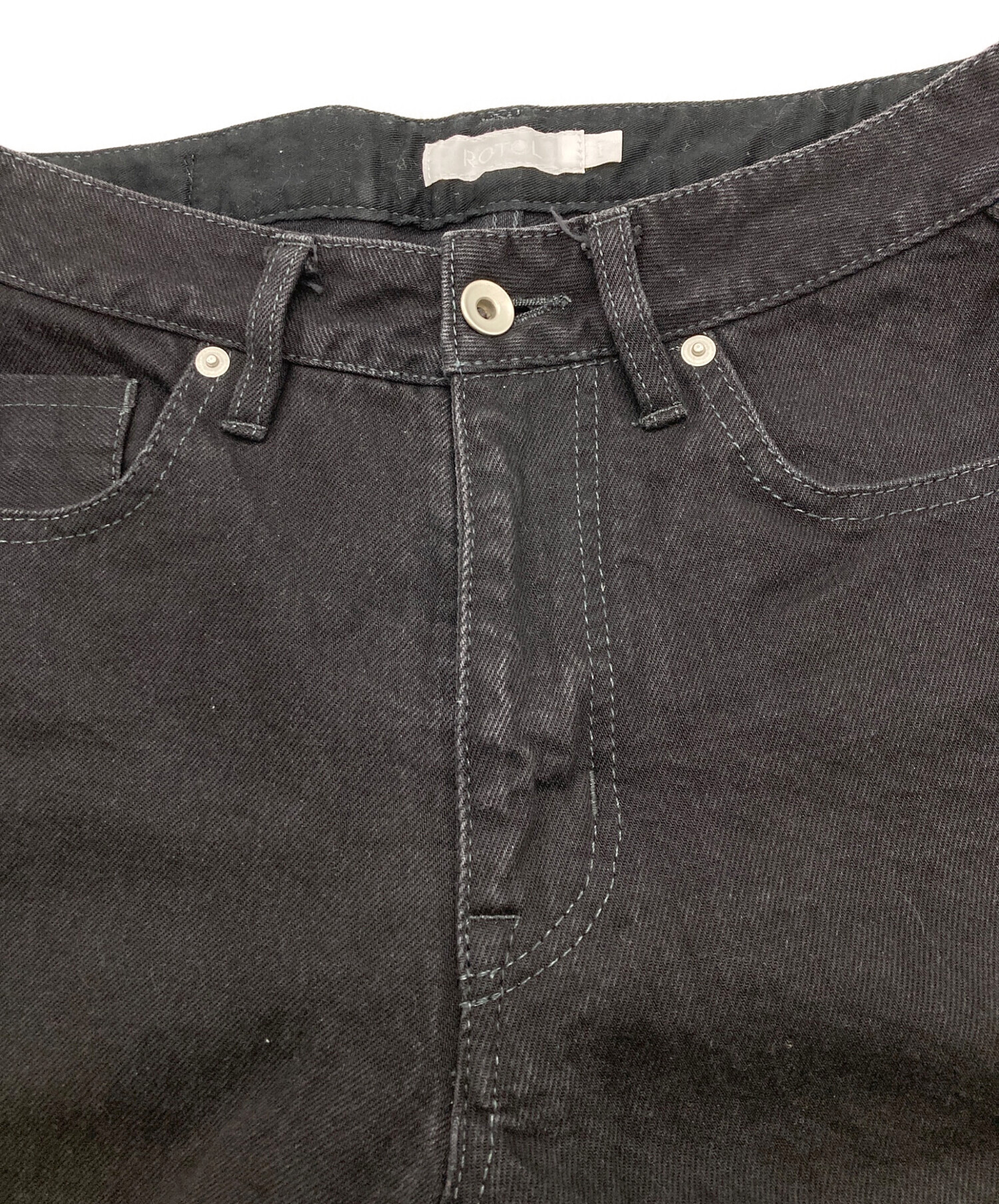 中古・古着通販】ROTOL (ロトル) デニムパンツ ブラック サイズ:S