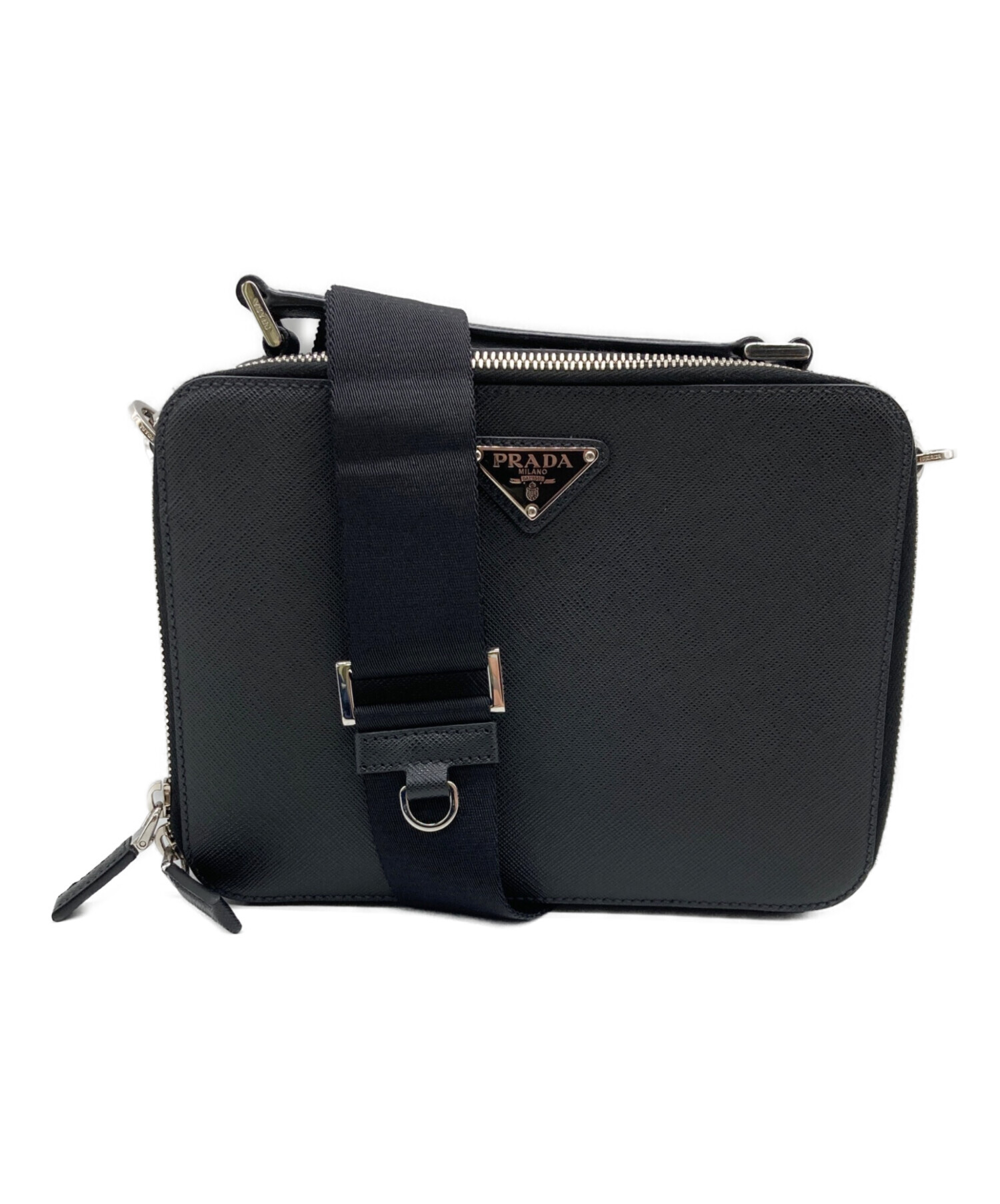 中古・古着通販】PRADA (プラダ) ブリックサファリアーノレザーバッグ