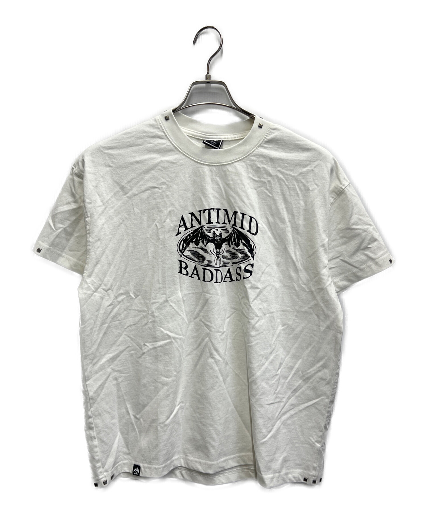中古・古着通販】ANTIMID (アンチミッド) スタッズTEE ホワイト サイズ
