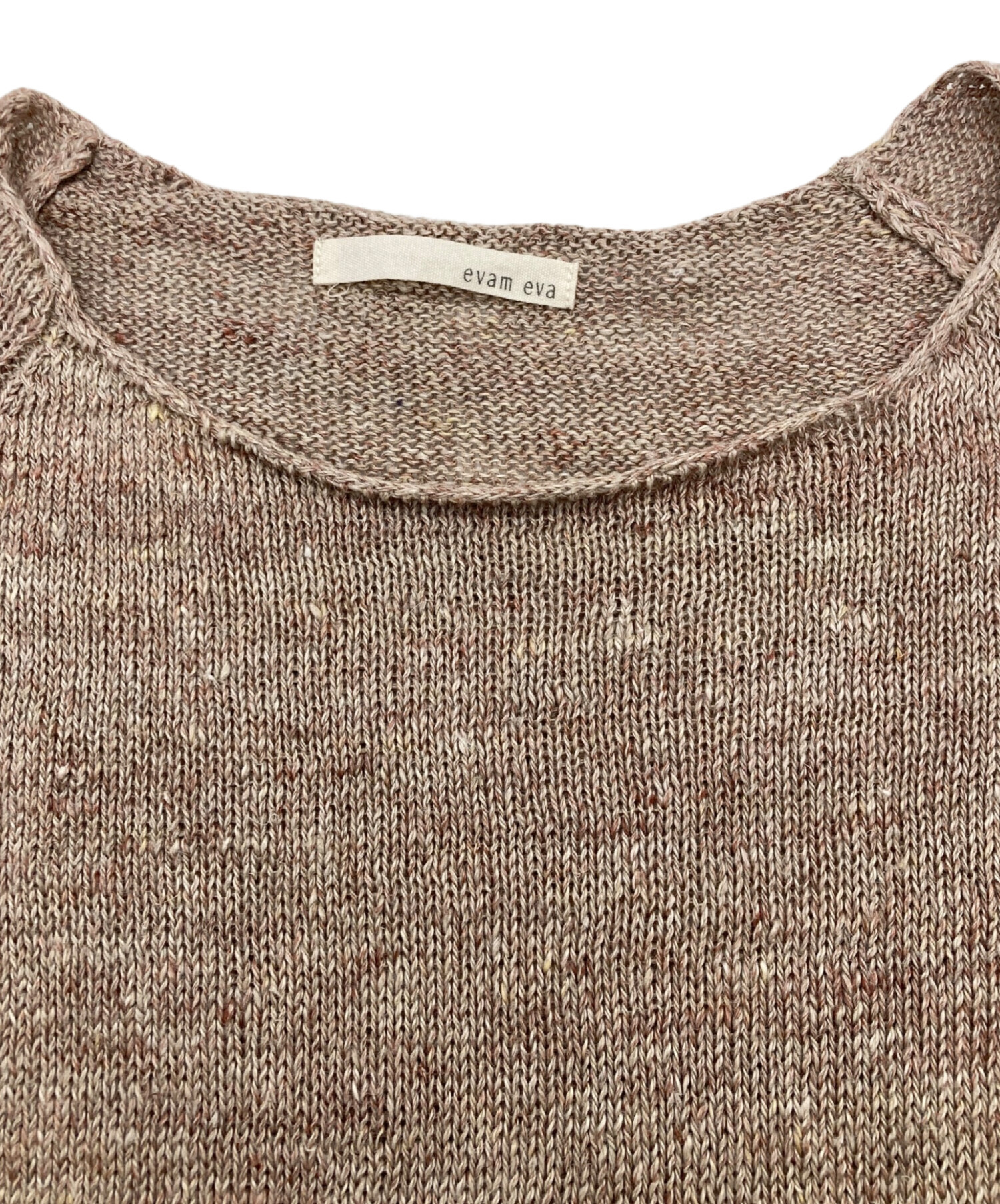 中古・古着通販】evam eva (エヴァムエヴァ) リネンニット ブラウン