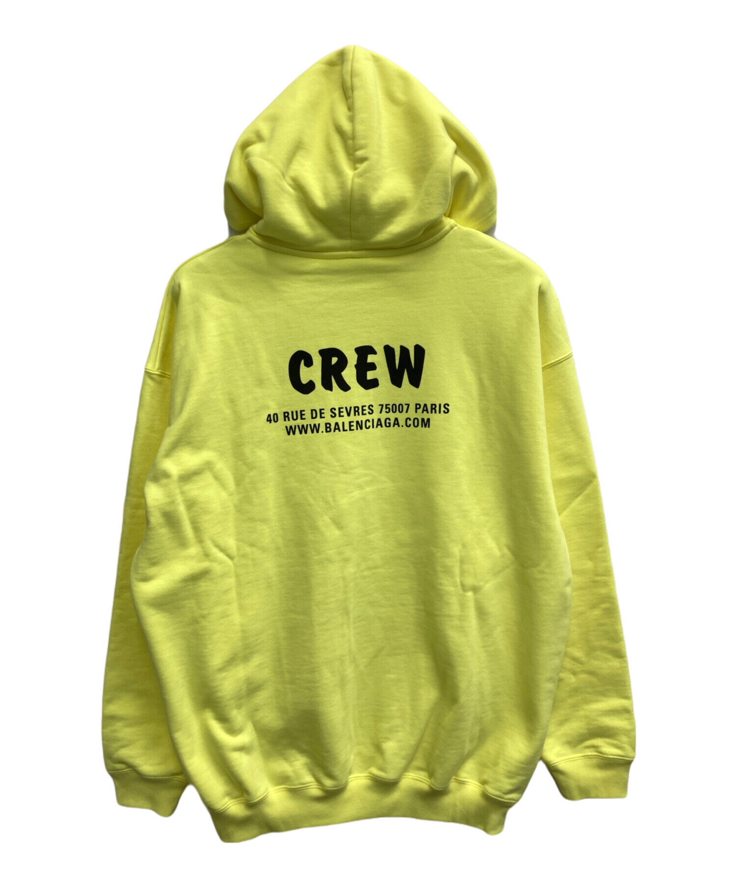 中古・古着通販】BALENCIAGA (バレンシアガ) CREW HOODIE 黄緑 サイズ