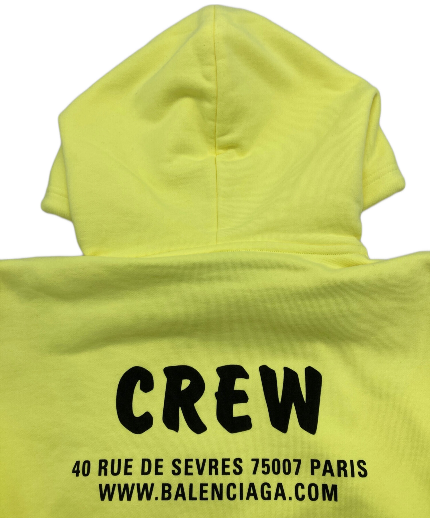 BALENCIAGA バレンシアガ 非売品 ラバータグ 中古・古着通販】BALENCIAGA (バレンシアガ) CREW HOODIE 黄緑 サイズ