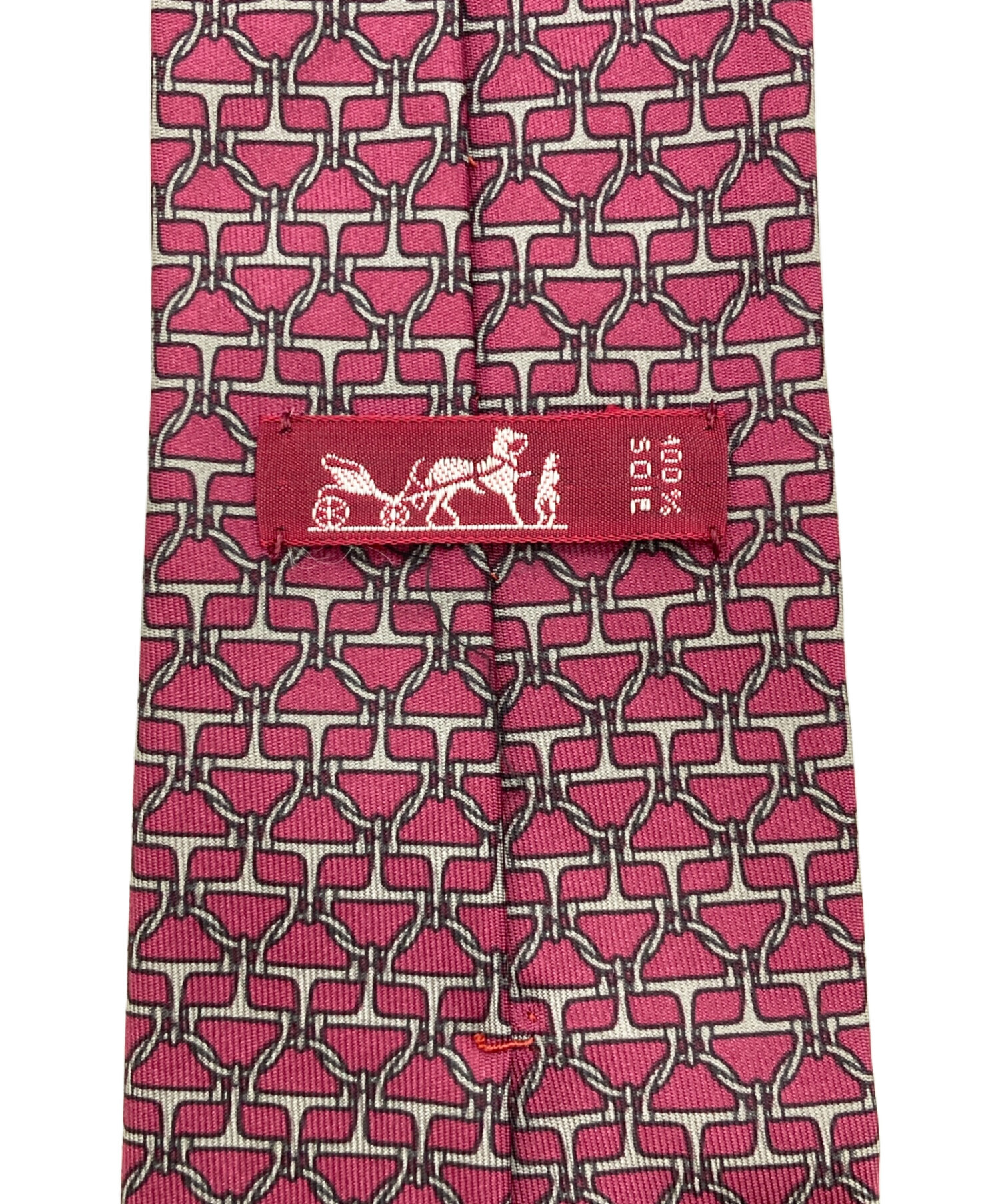 中古・古着通販】HERMES (エルメス) シルクネクタイ パープル サイズ