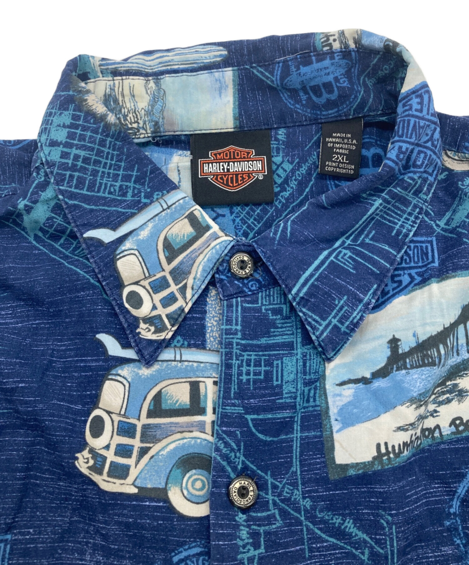 中古・古着通販】HARLEY-DAVIDSON (ハーレーダビッドソン) 総柄シャツ