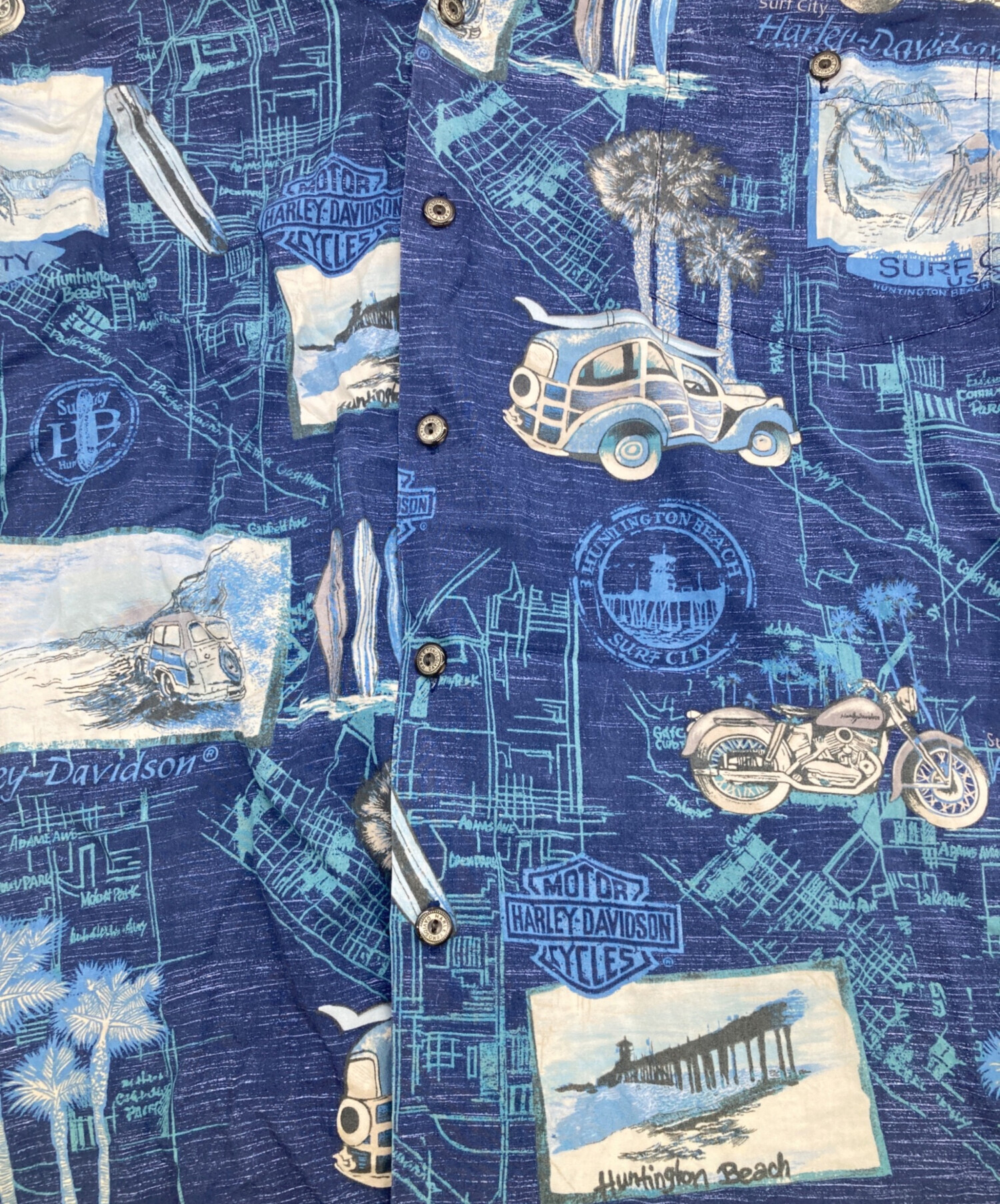 中古・古着通販】HARLEY-DAVIDSON (ハーレーダビッドソン) 総柄シャツ