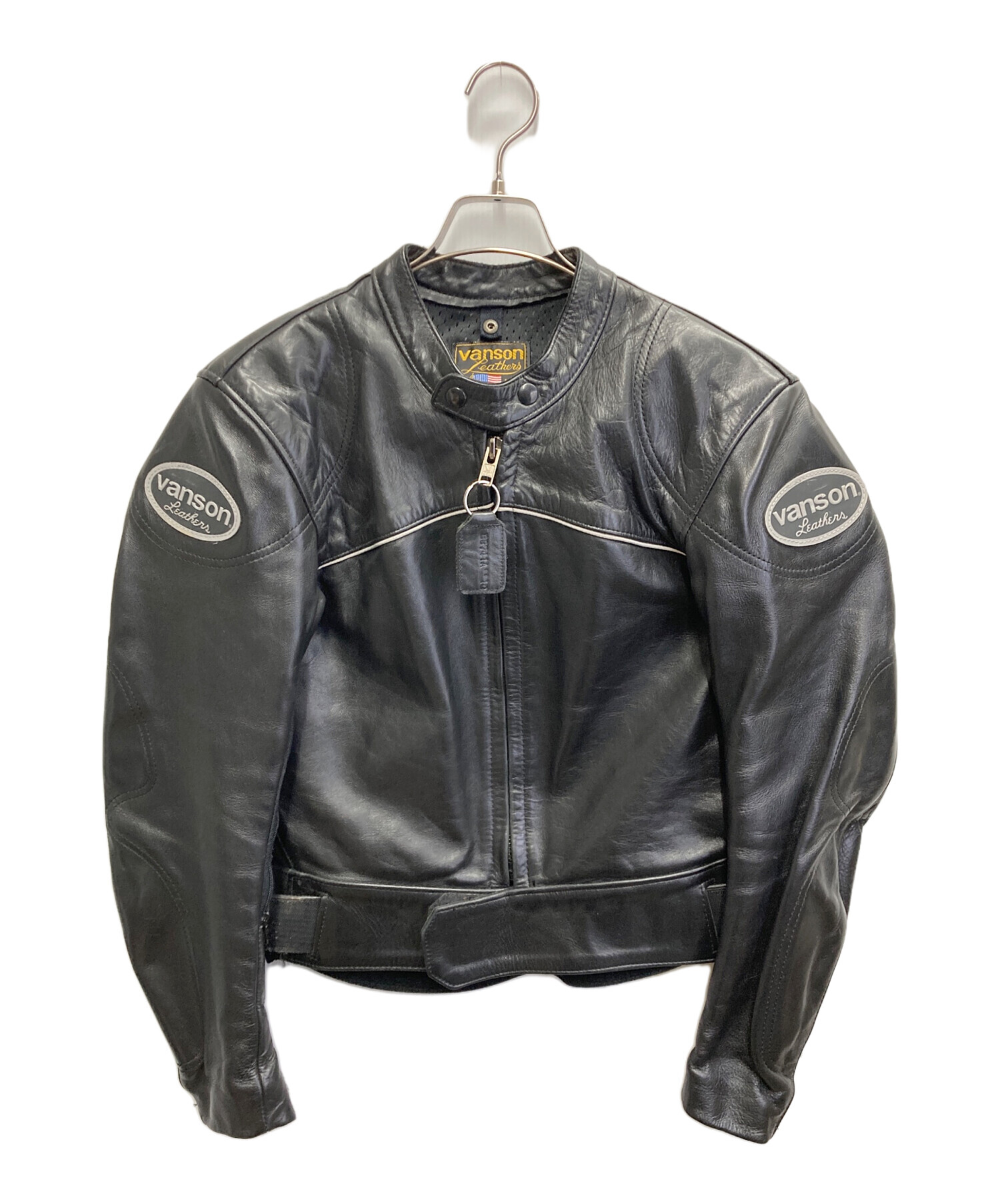 中古・古着通販】VANSON (バンソン) MANX LEATHER MOTORCYLE JACKET