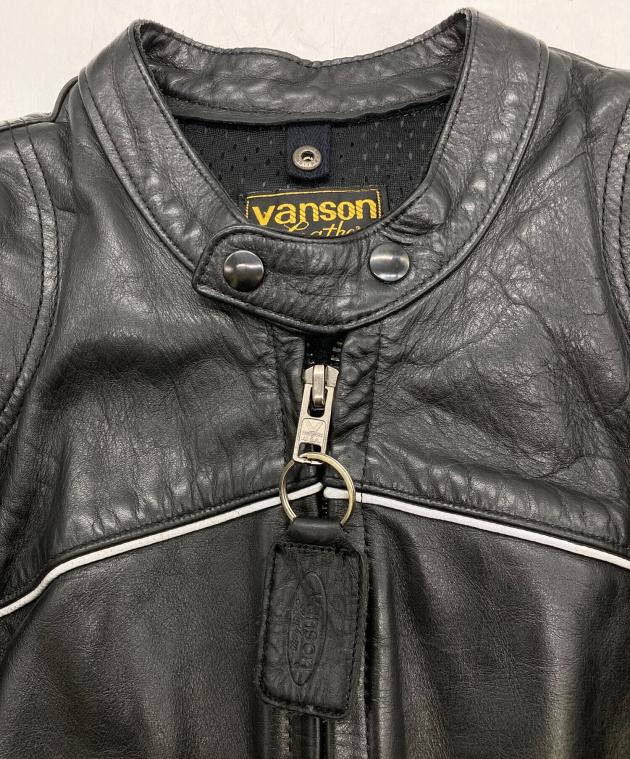 中古・古着通販】VANSON (バンソン) MANX LEATHER MOTORCYLE JACKET