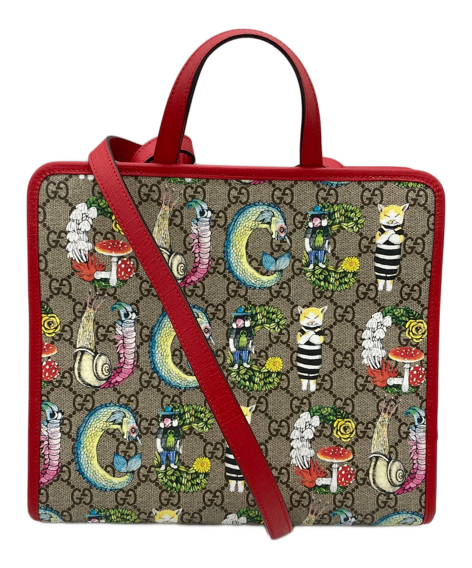 中古・古着通販】GUCCI (グッチ) GGスプリーム 2wayショルダートート