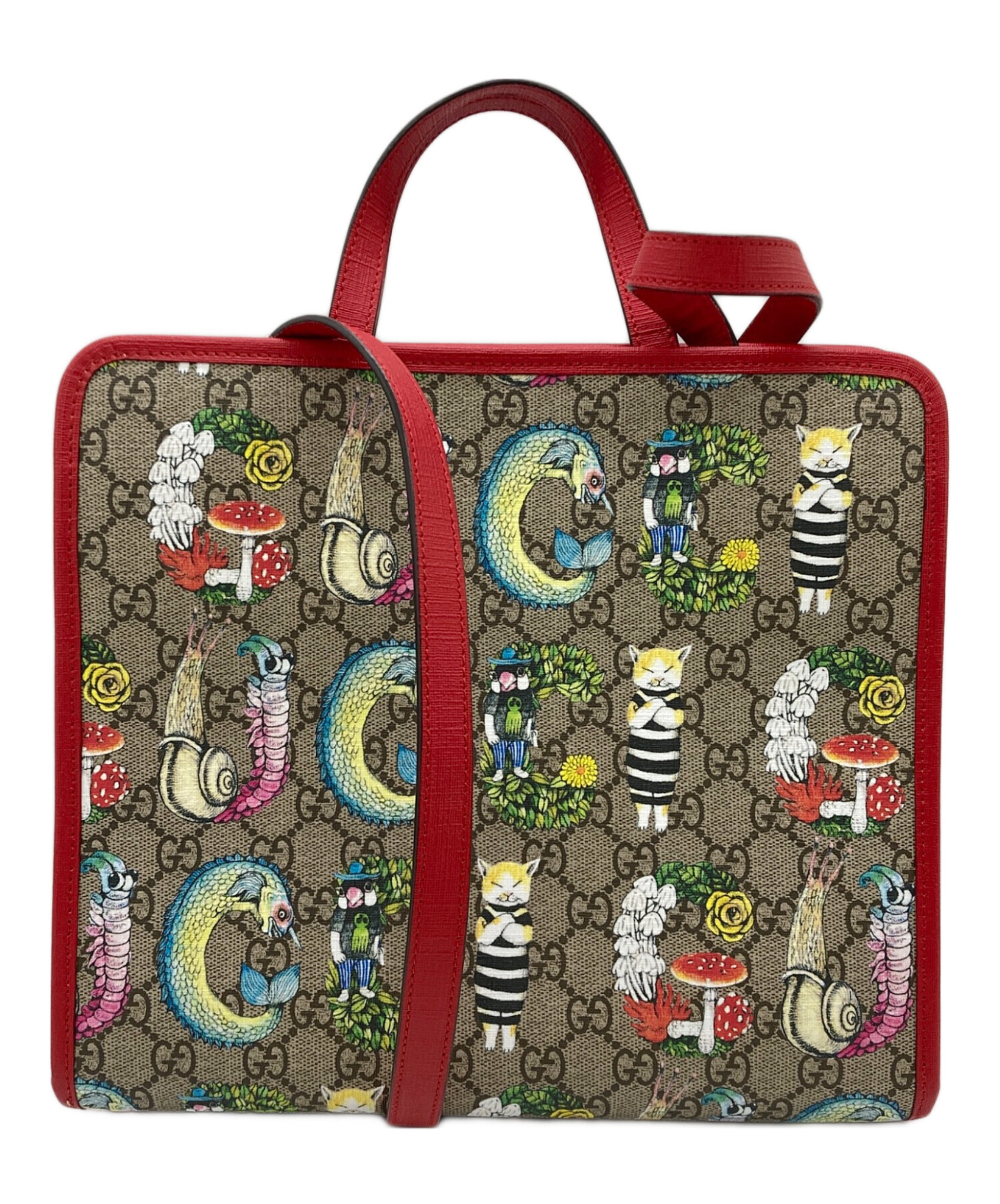 中古・古着通販】GUCCI (グッチ) GGスプリーム 2wayショルダートート 