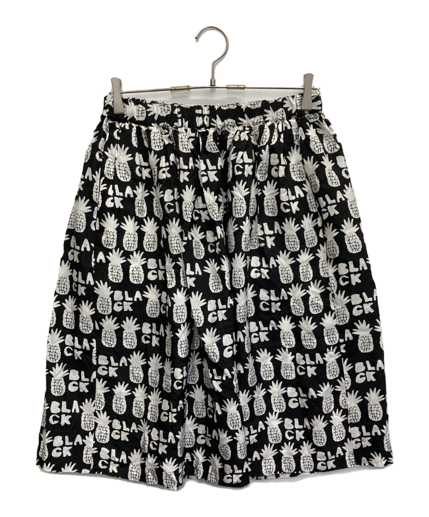 コムデギャルソン　COMME des GARCONS　フレアスカート 白黒葉柄 中古・古着通販】BLACK COMME des GARCONS (ブラックコムデギャルソン