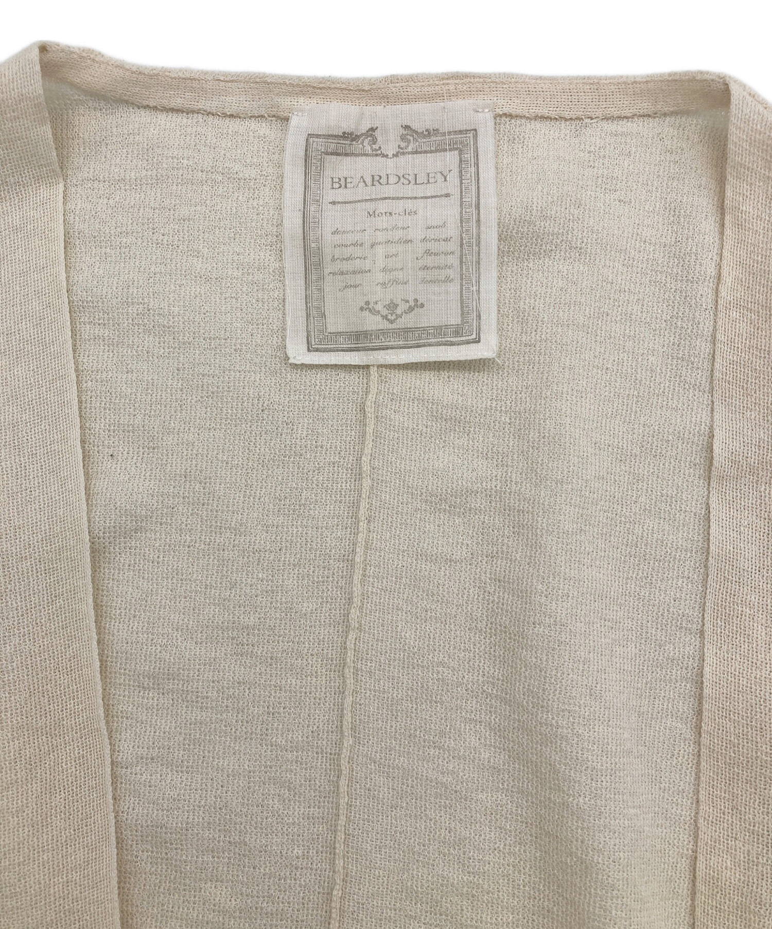 中古・古着通販】BEARDSLEY (ビアズリー) 7分袖リネン混ニット