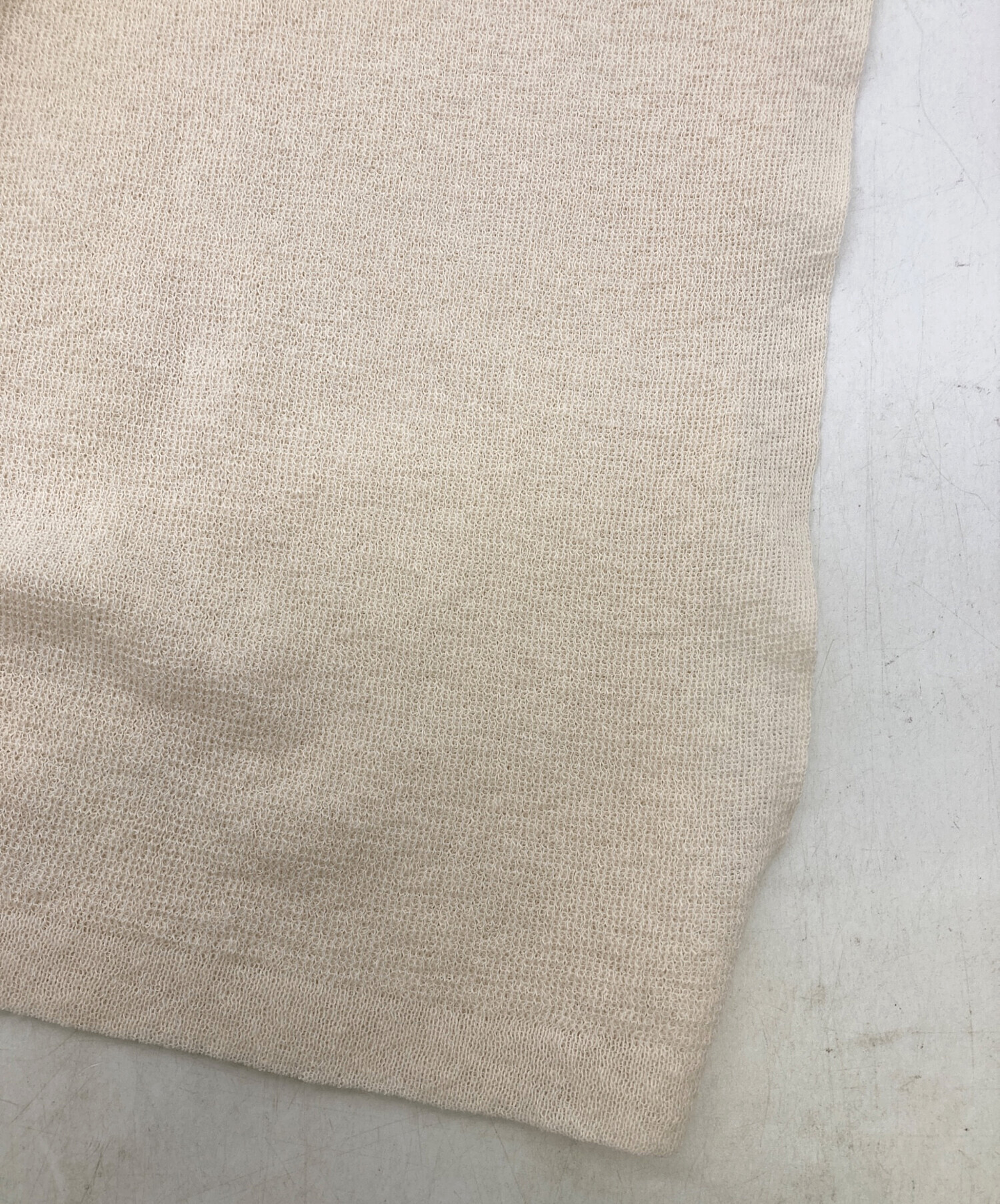 中古・古着通販】BEARDSLEY (ビアズリー) 7分袖リネン混ニット