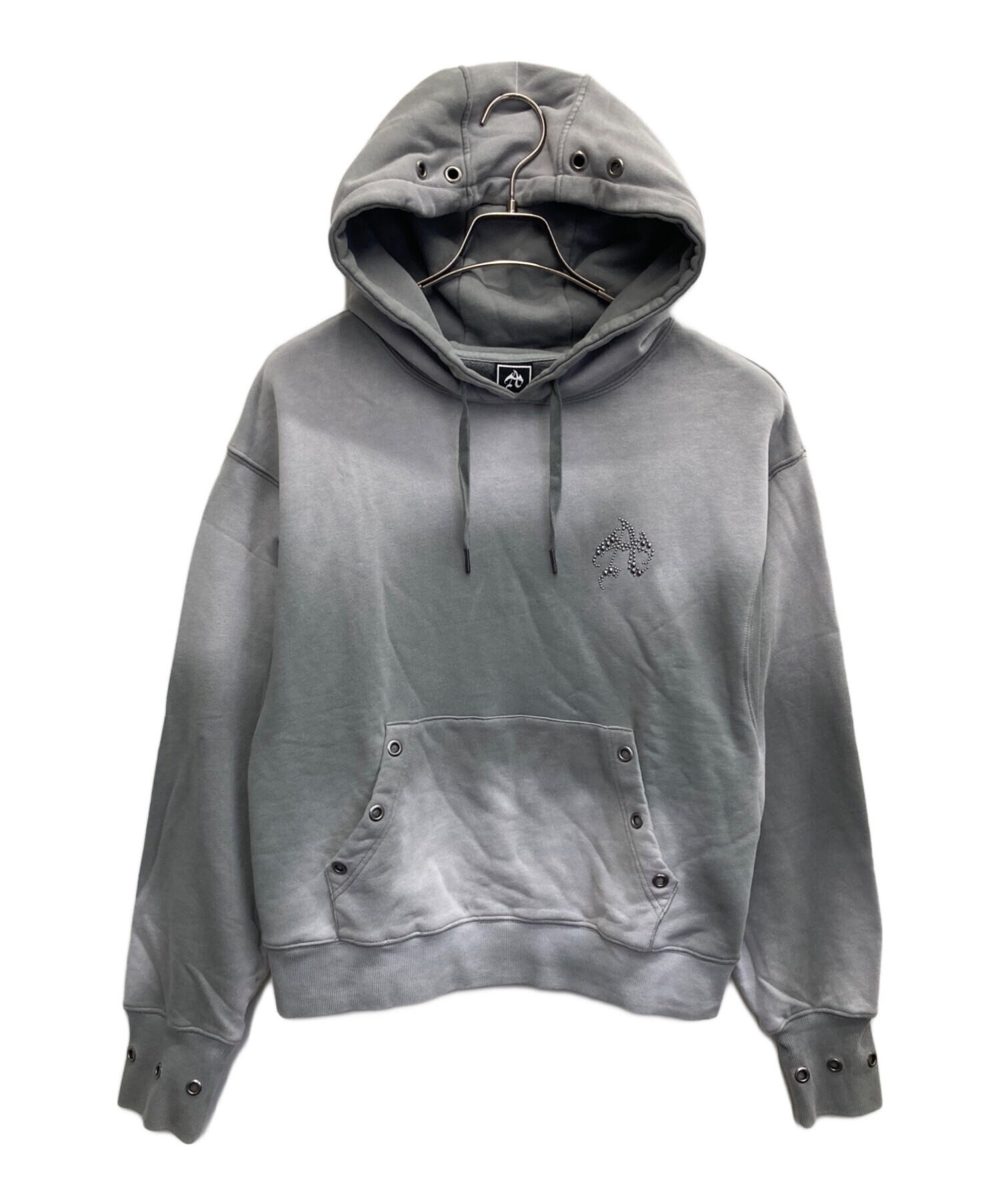 中古・古着通販】ANTIMID (アンチミッド) Studs Hoodie. グレー サイズ