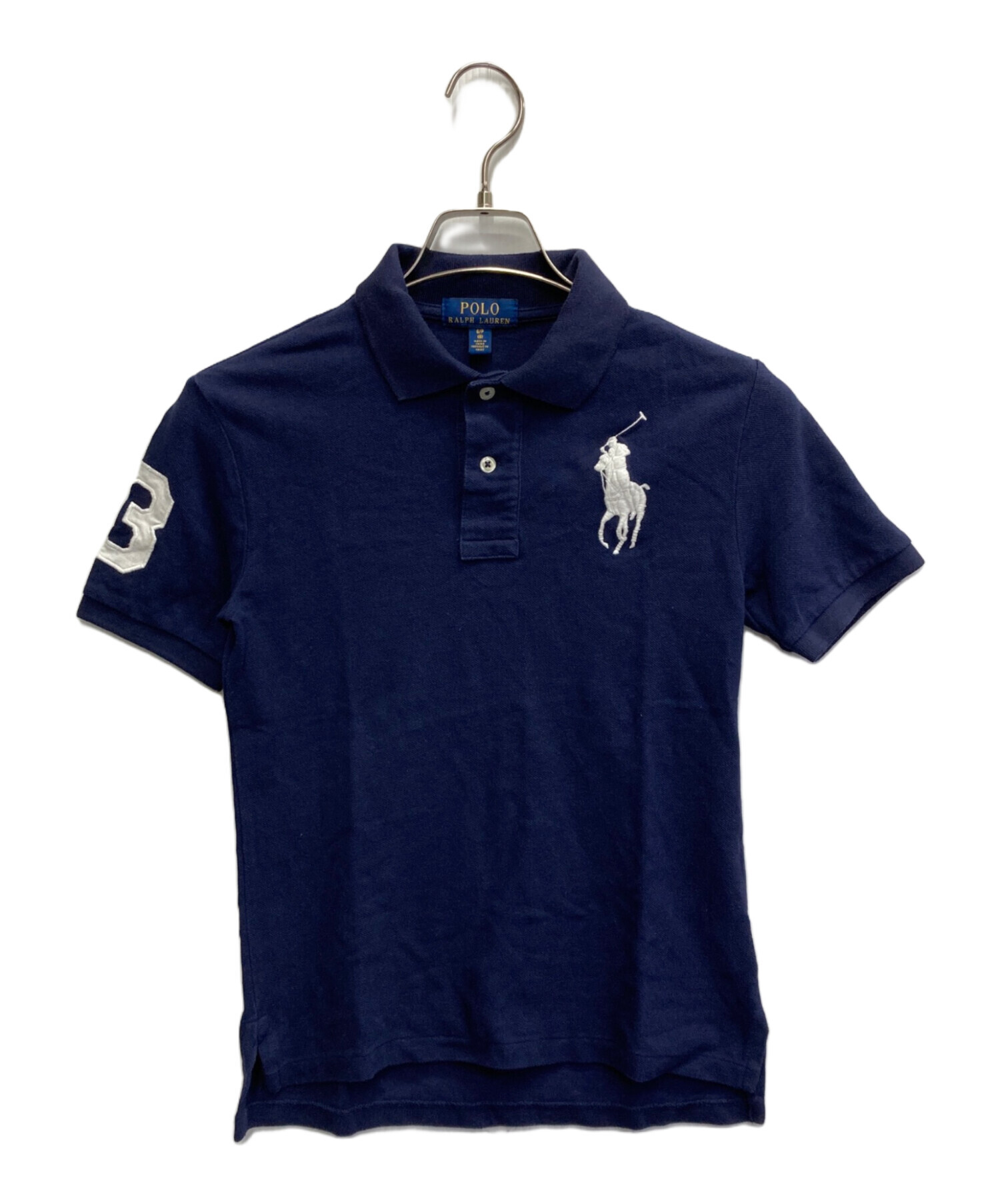 POLO ポロシャツ ビッグポニー ナンバリング L ネイビー POLO ポロシャツ ビッグポニー ナンバリング L ネイビー 中古・古着