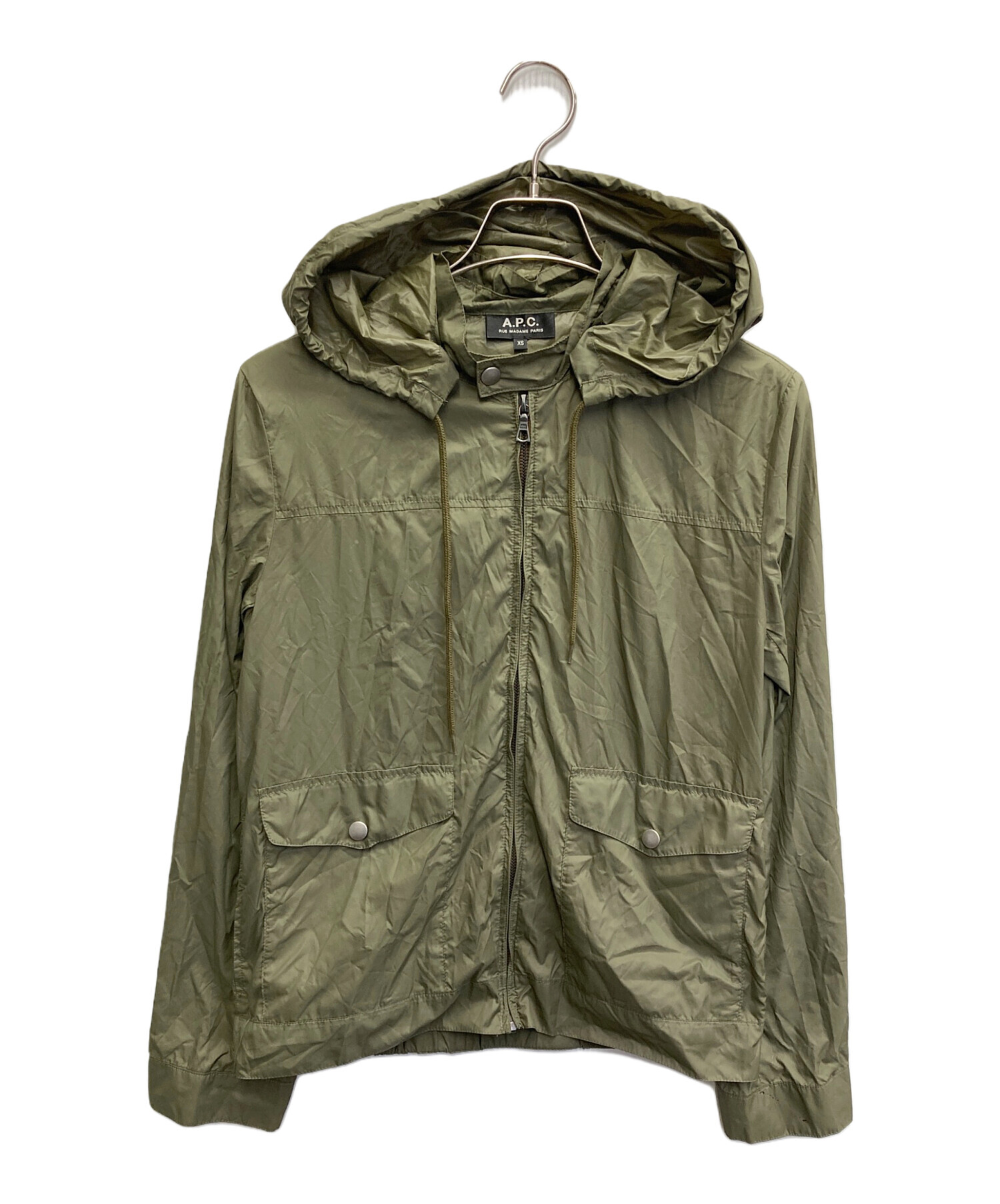 中古・古着通販】A.P.C. (アーペーセー) ナイロンジャケット カーキ