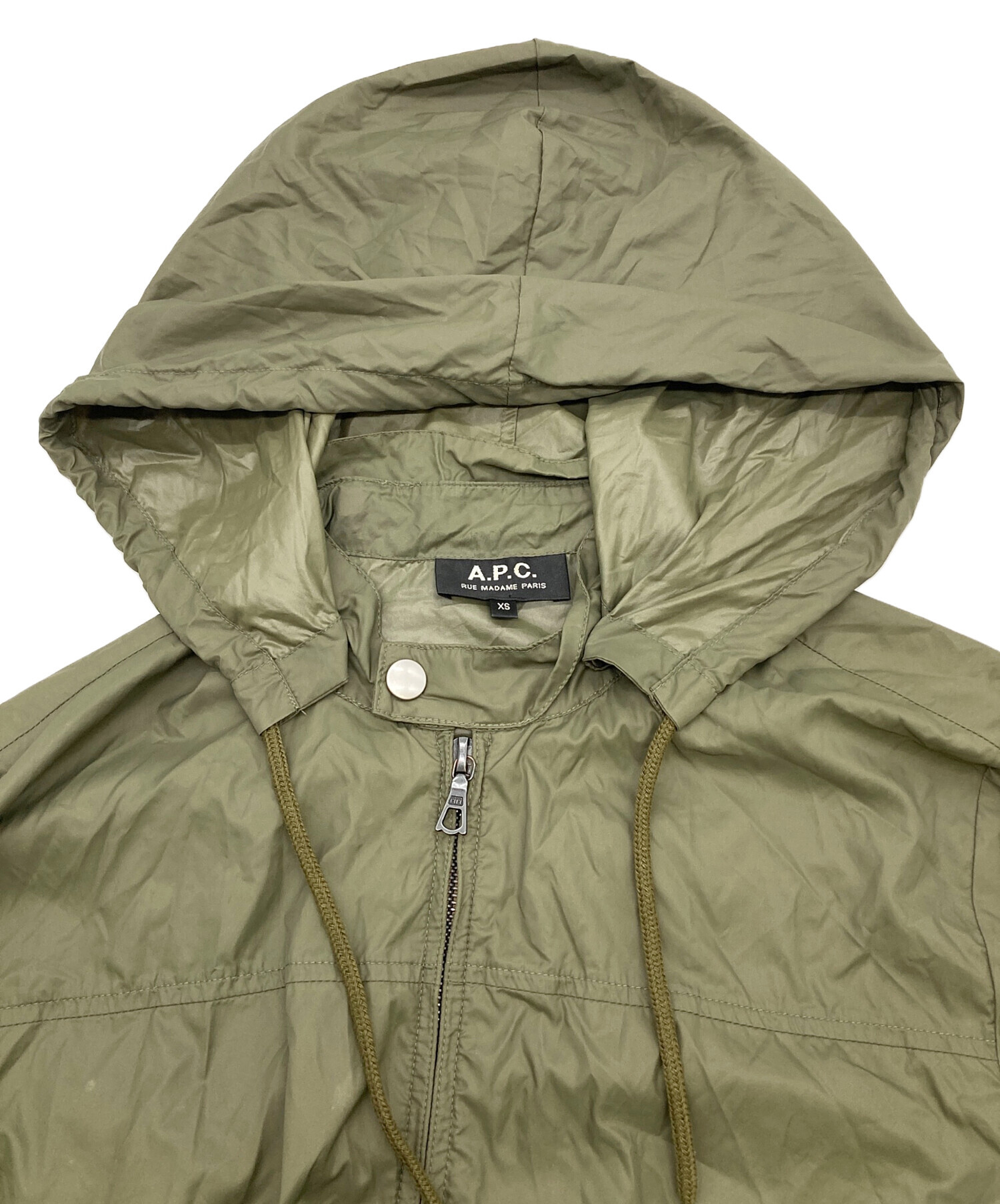 中古・古着通販】A.P.C. (アーペーセー) ナイロンジャケット カーキ