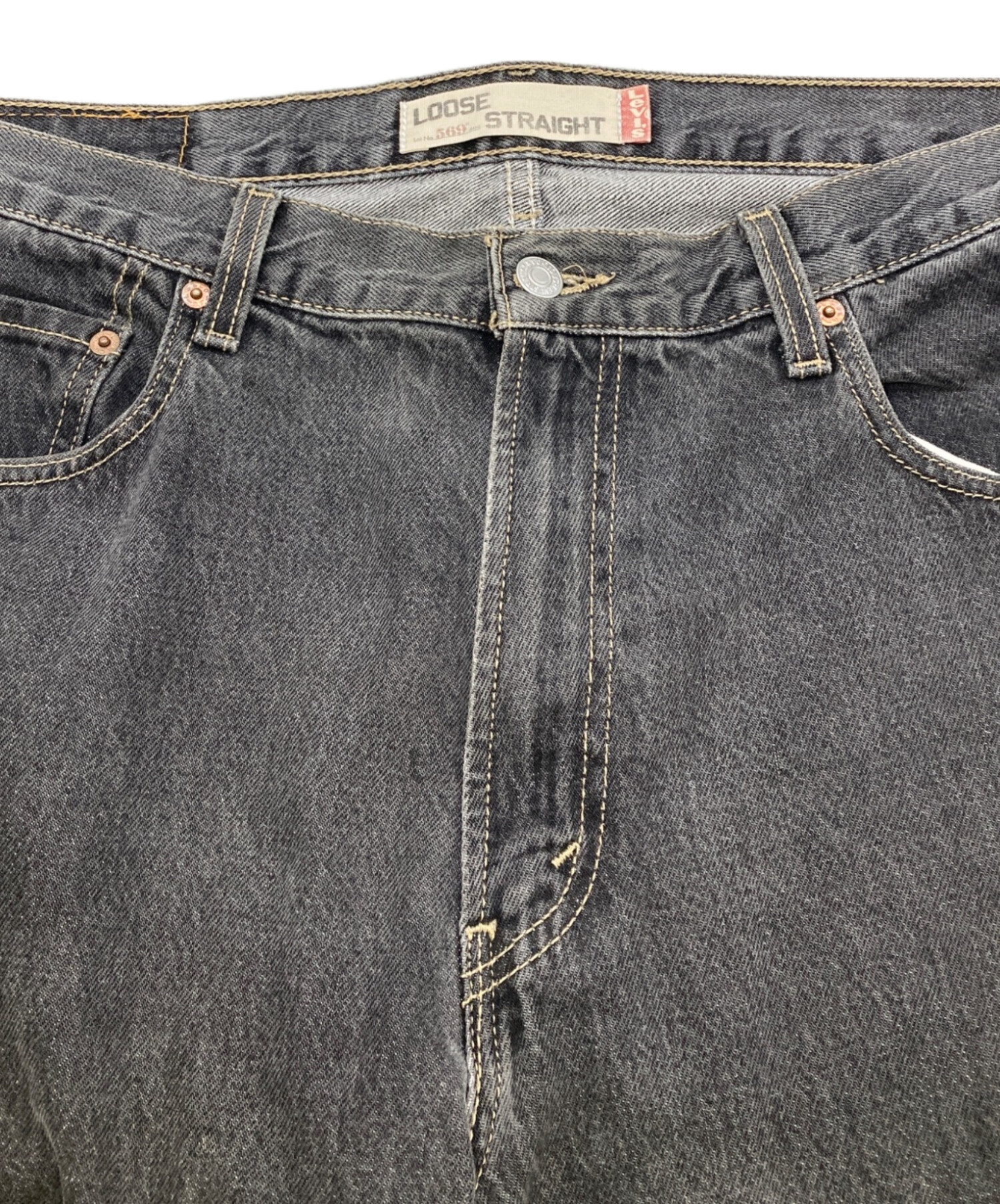 中古・古着通販】LEVI'S (リーバイス) 先染ブラック 569デニムパンツ