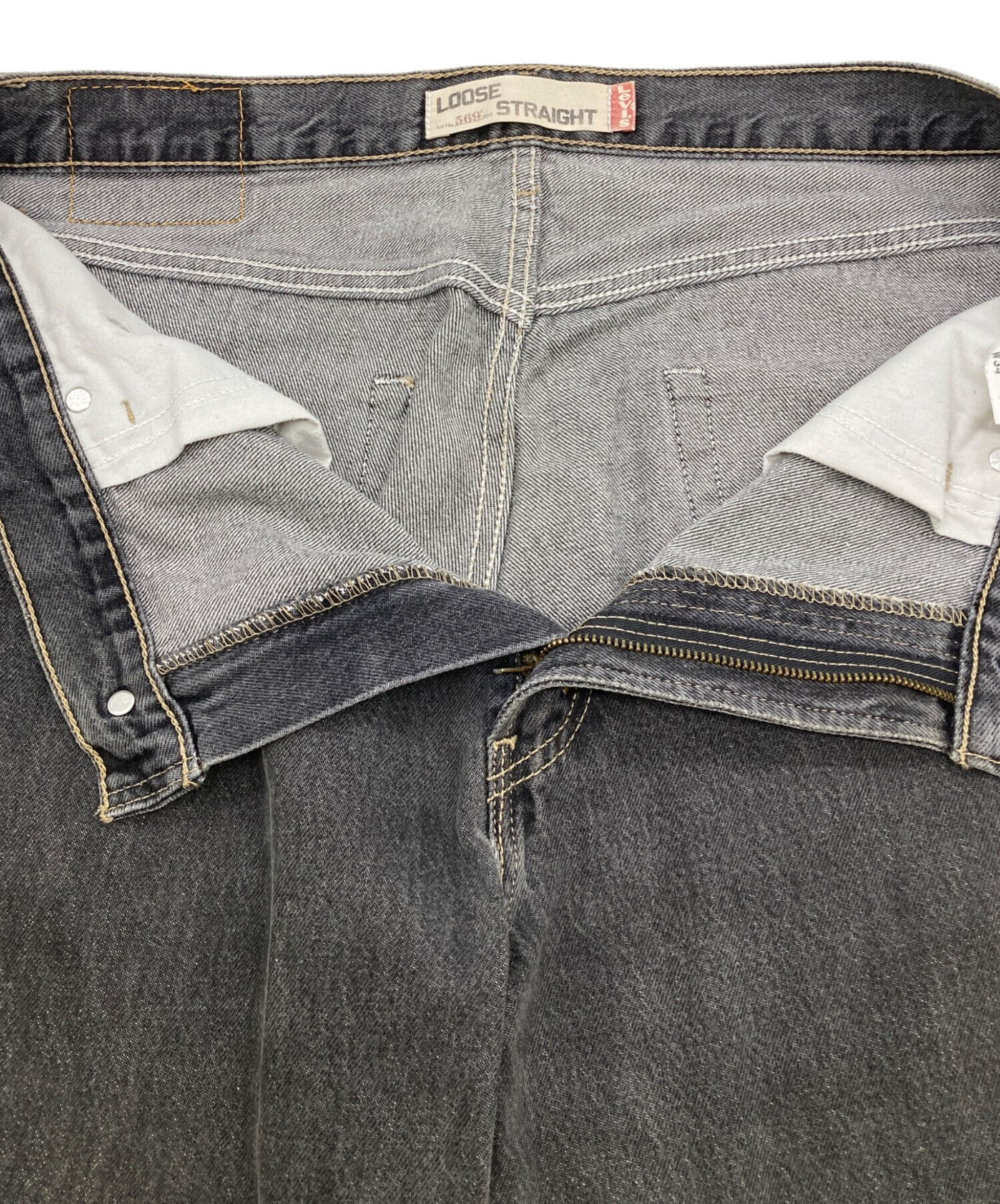 中古・古着通販】LEVI'S (リーバイス) 先染ブラック 569デニムパンツ