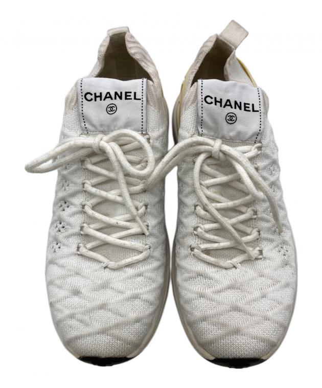 中古・古着通販】CHANEL (シャネル) ココマークニットスニーカー