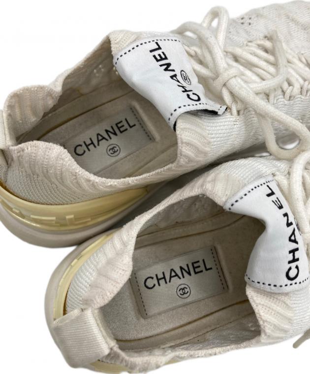 中古・古着通販】CHANEL (シャネル) ココマークニットスニーカー