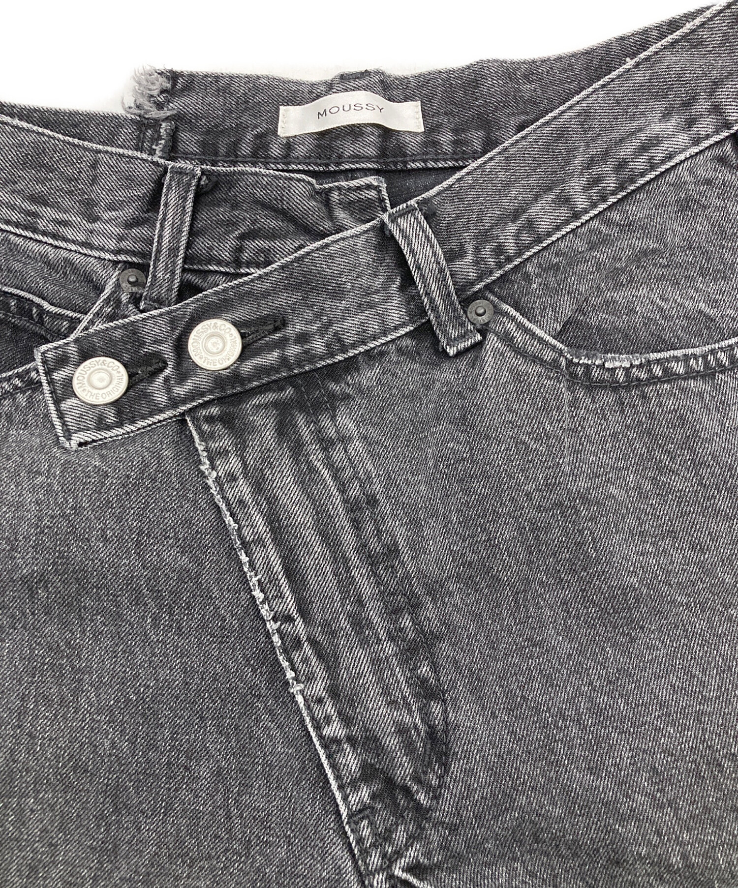 中古・古着通販】moussy (マウジー) CROSS WAIST WIDE STRAIGHT