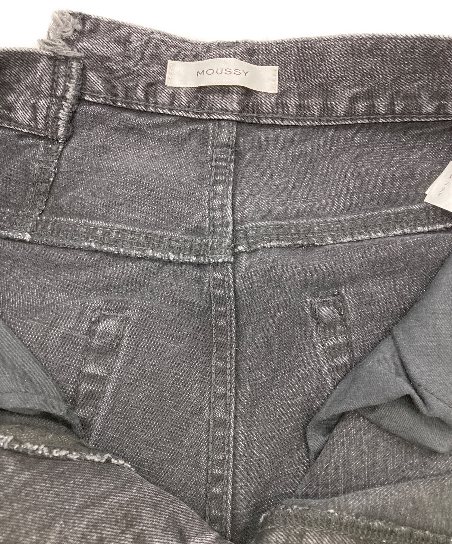 中古・古着通販】moussy (マウジー) CROSS WAIST WIDE STRAIGHT
