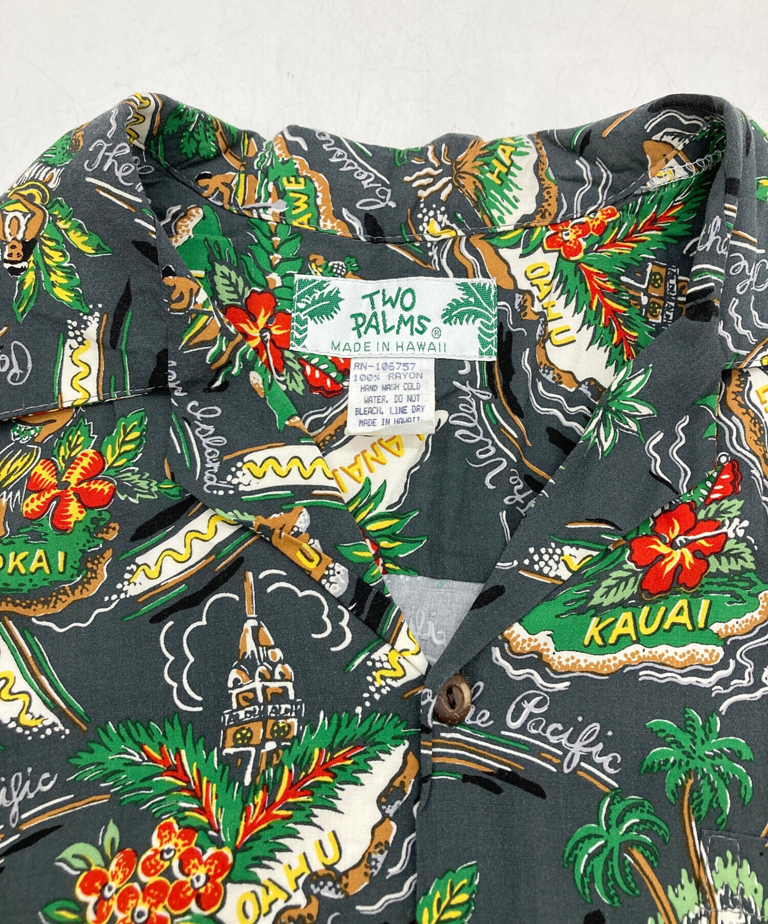 中古・古着通販】TWO PALMS (トゥーパームス) アロハシャツ グレー