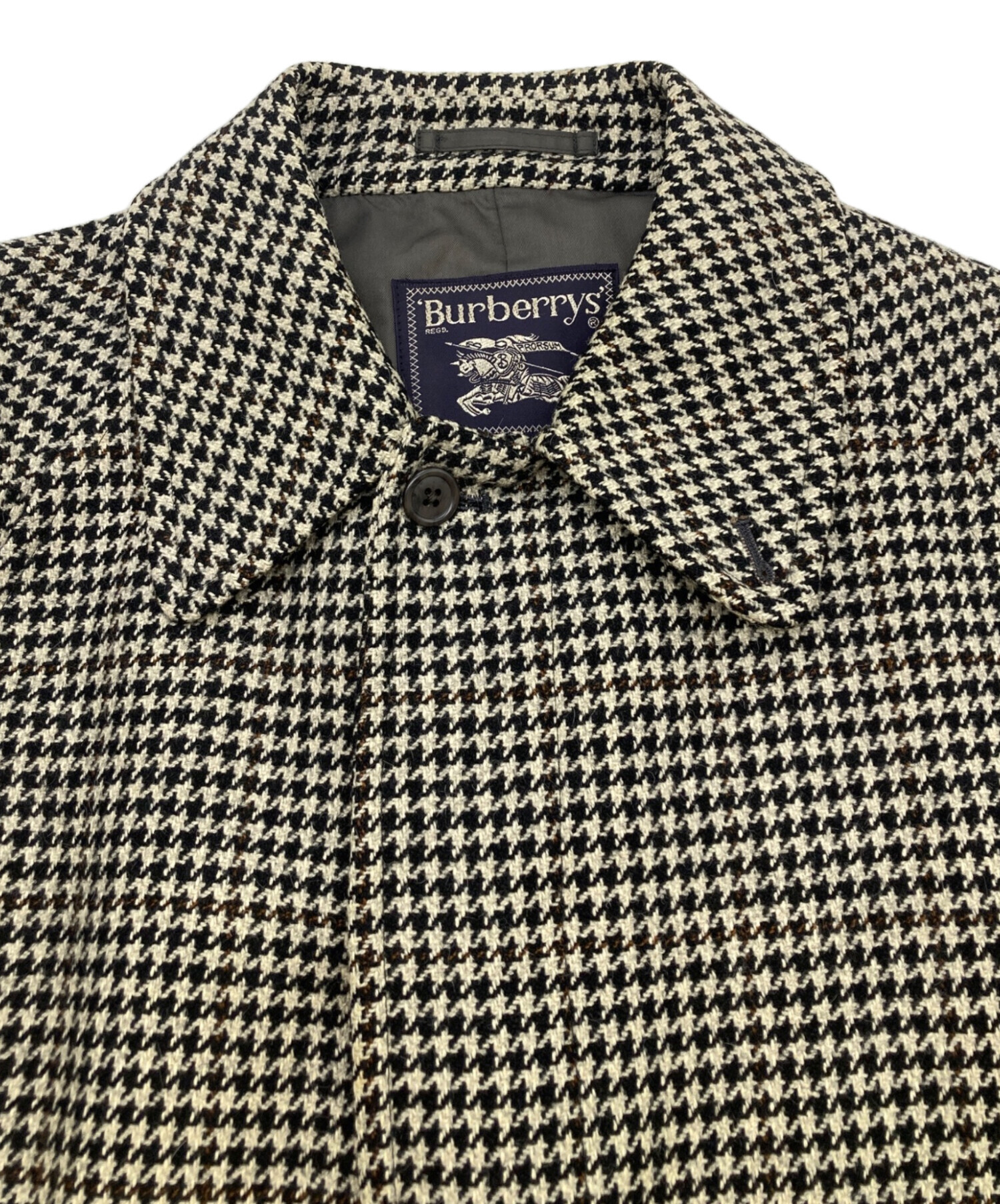 中古・古着通販】BURBERRY (バーバリー) 千鳥柄コート ブラック