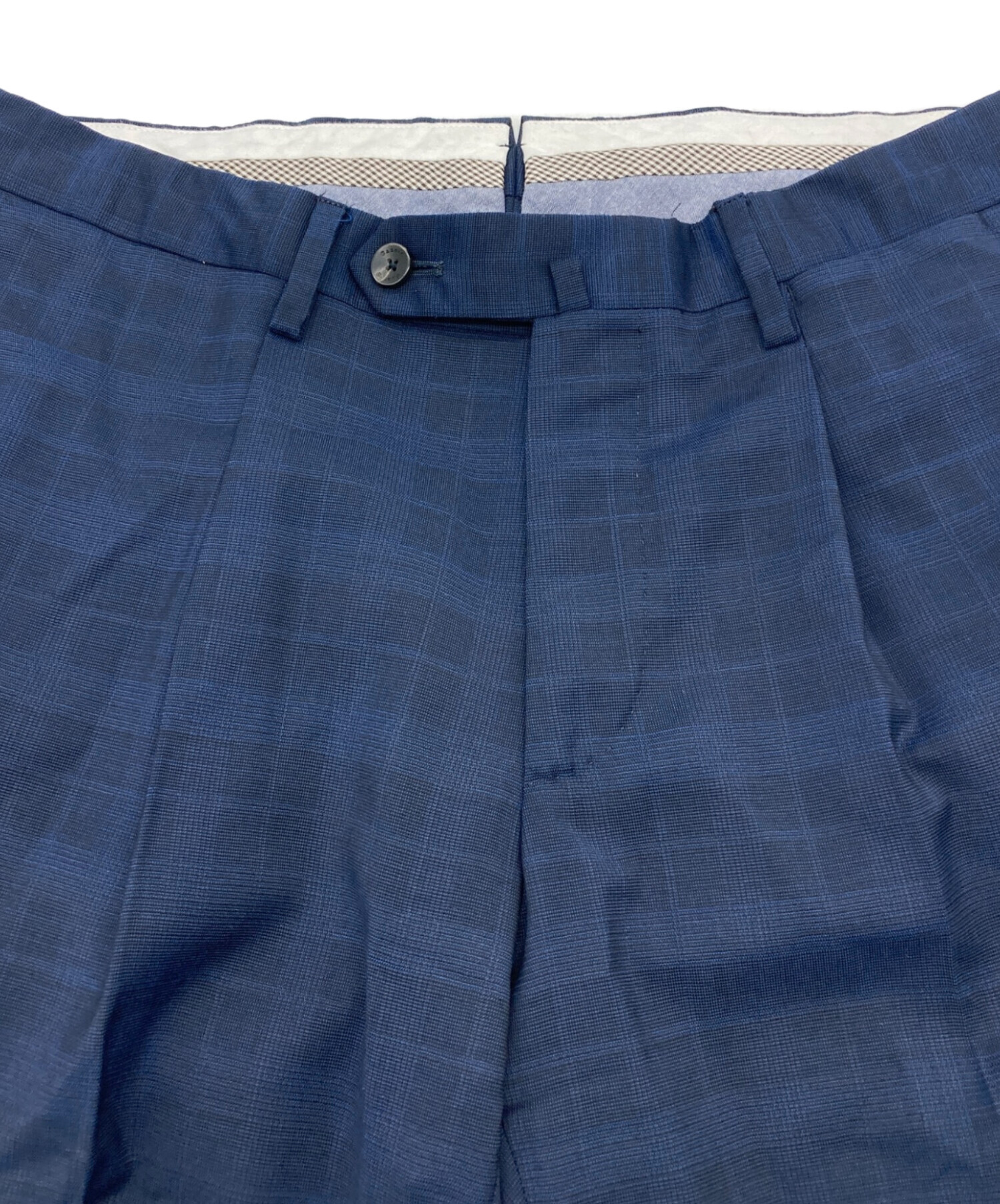 CARUSOウールシルクスラックス 中古・古着通販】CARUSO (カルーゾ) ウールスラックス ネイビー サイズ